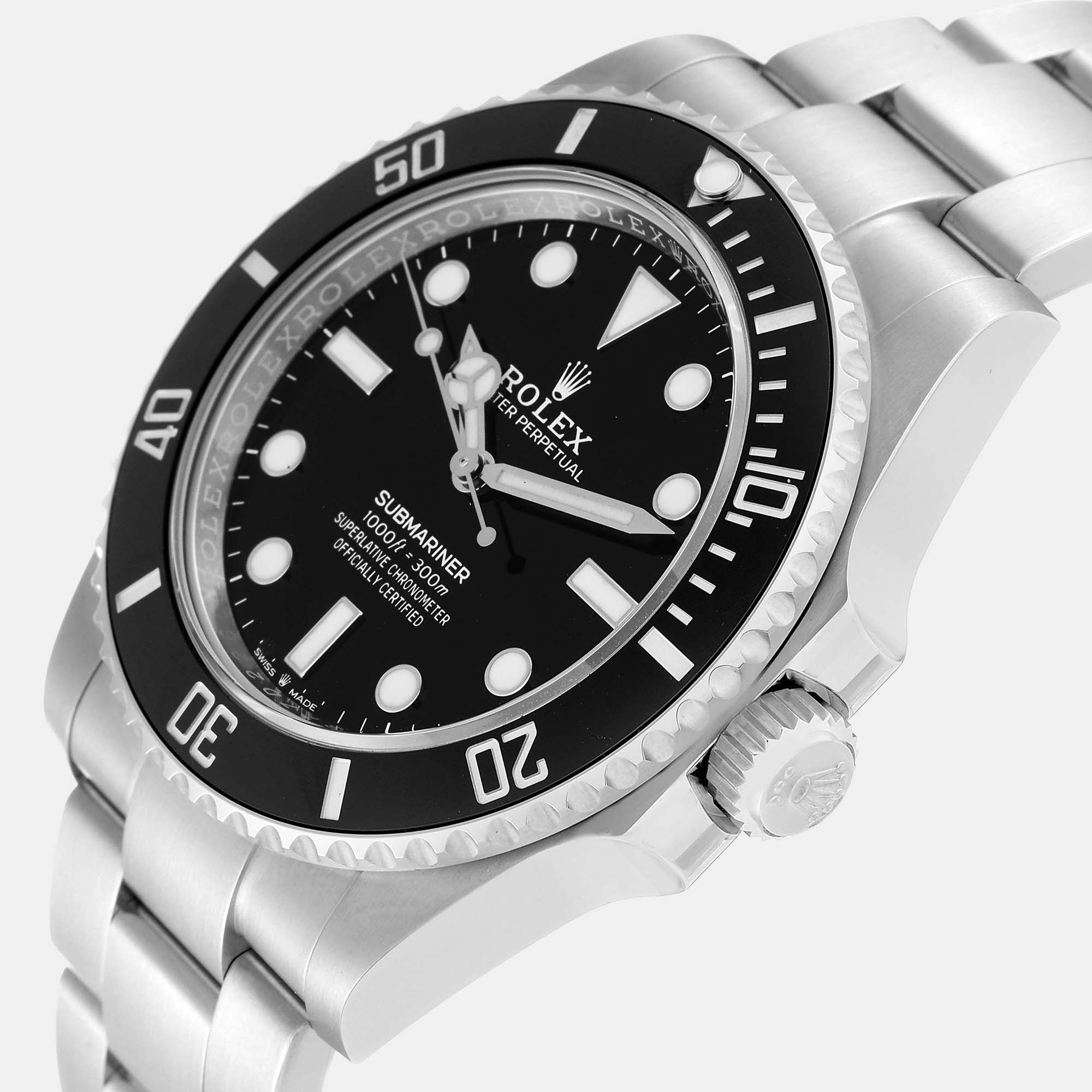 

Rolex Submariner Non-Date 4 Liner Ceramic Bezel Steel Mens Watch 124060 41 mm, Black