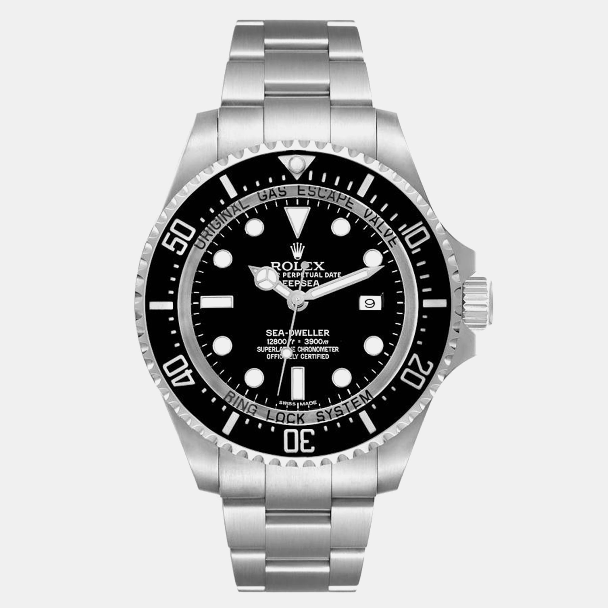 

Rolex Seadweller Deepsea Ceramic Bezel Steel Mens Watch 116660 44 mm, Black