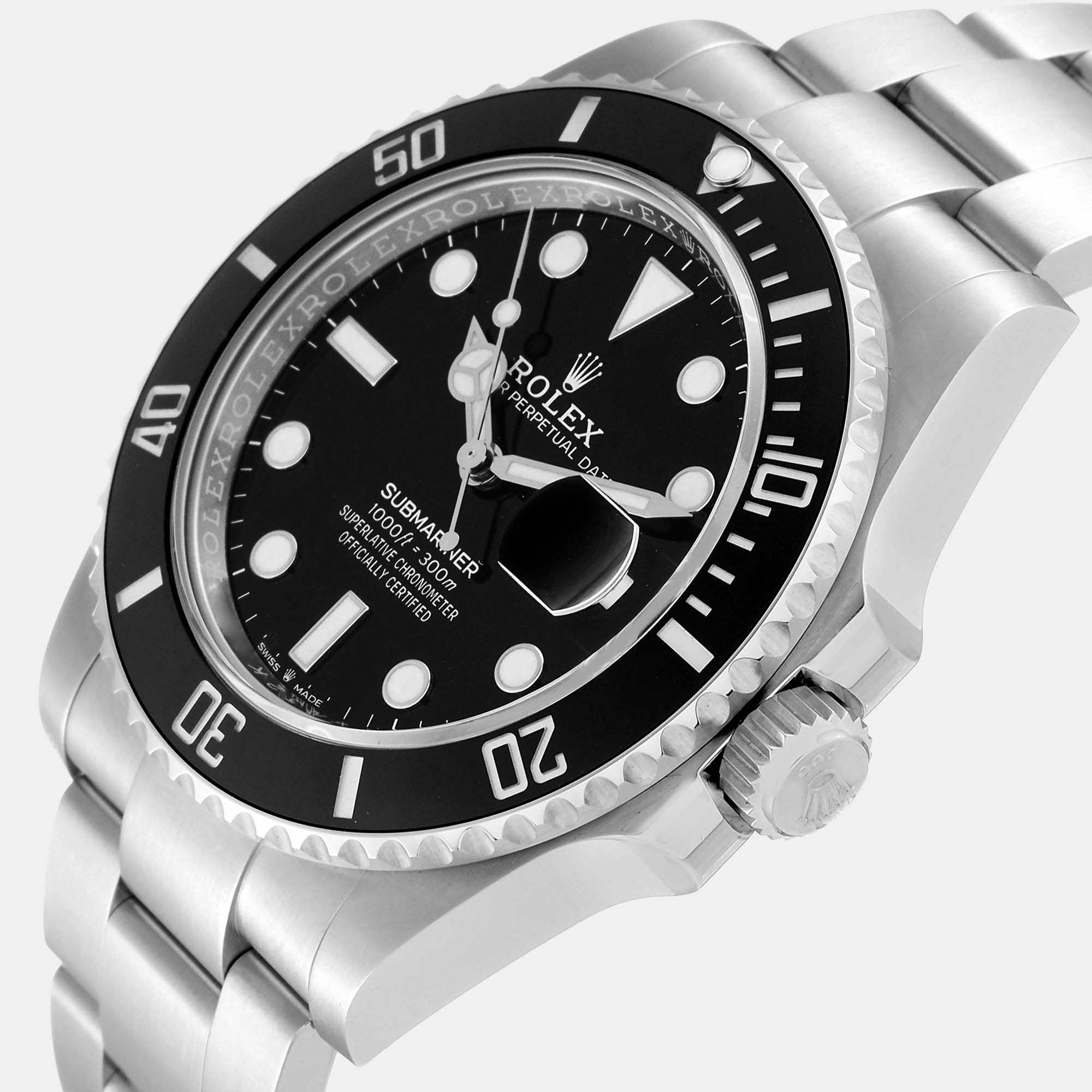 

Rolex Submariner Black Dial Ceramic Bezel Steel Mens Watch 126610