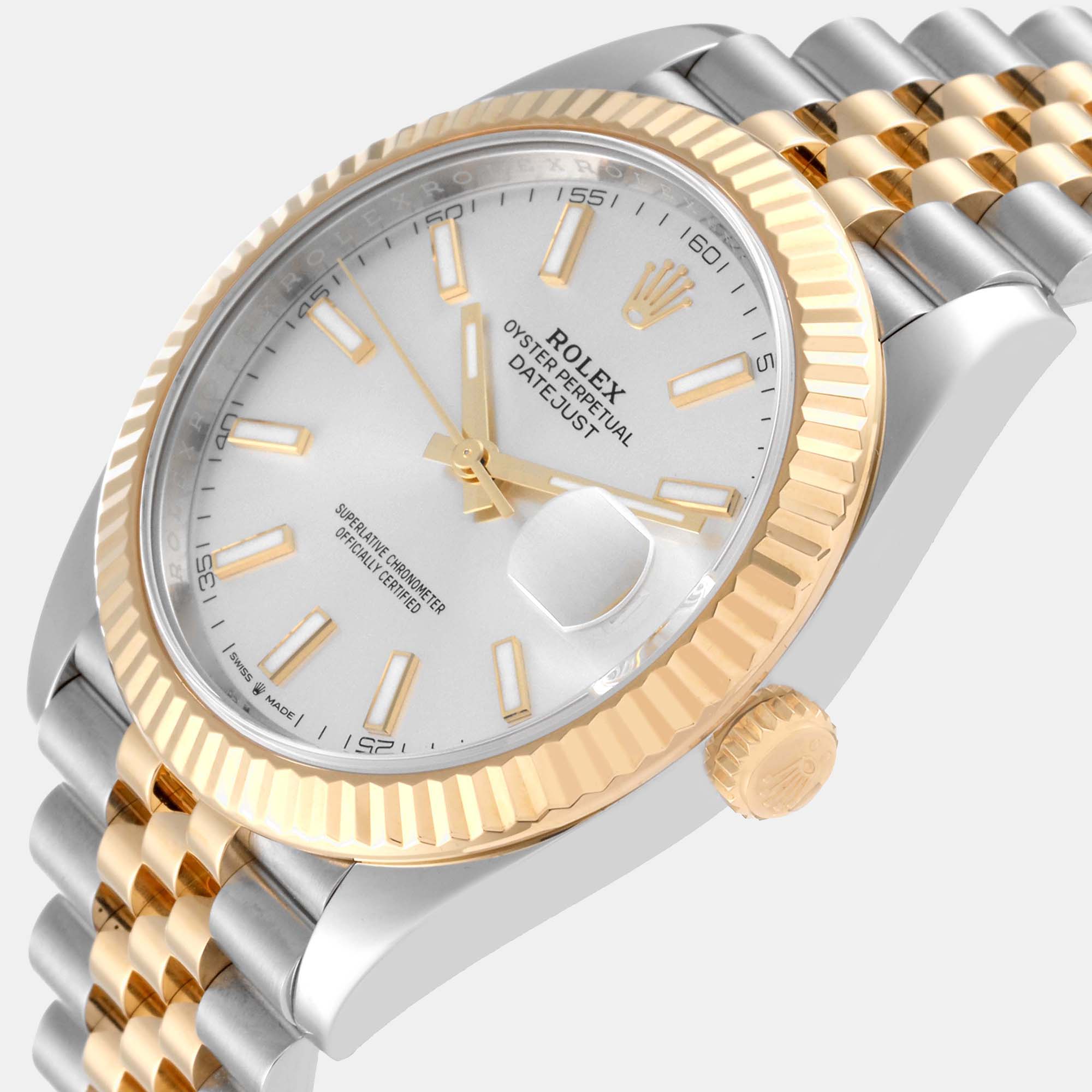 

Rolex Datejust 41 Steel Yellow Gold Silver Dial Mens Watch 126333