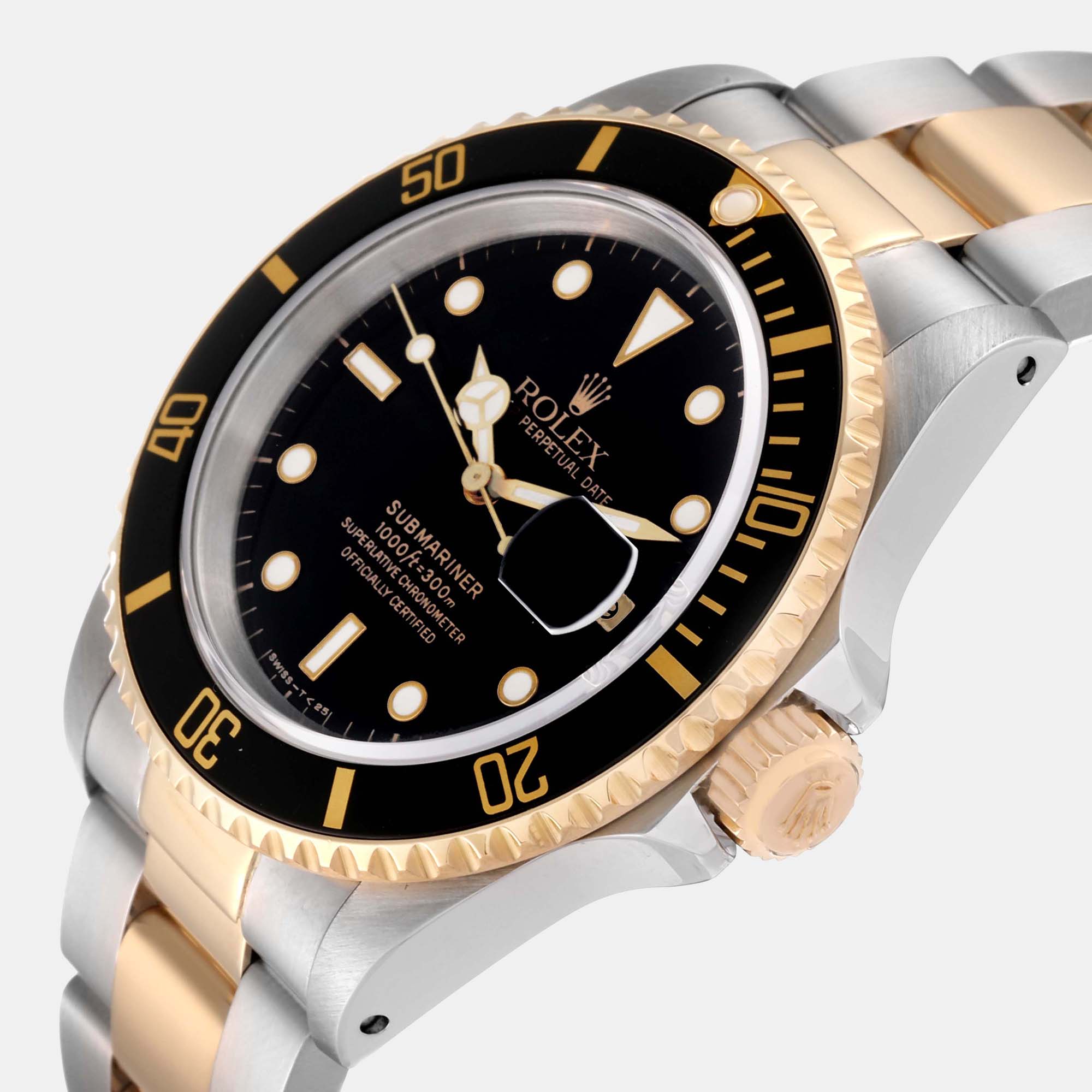 

Rolex Submariner Steel Yellow Gold Black Dial Men's Watch 16613 40 mm