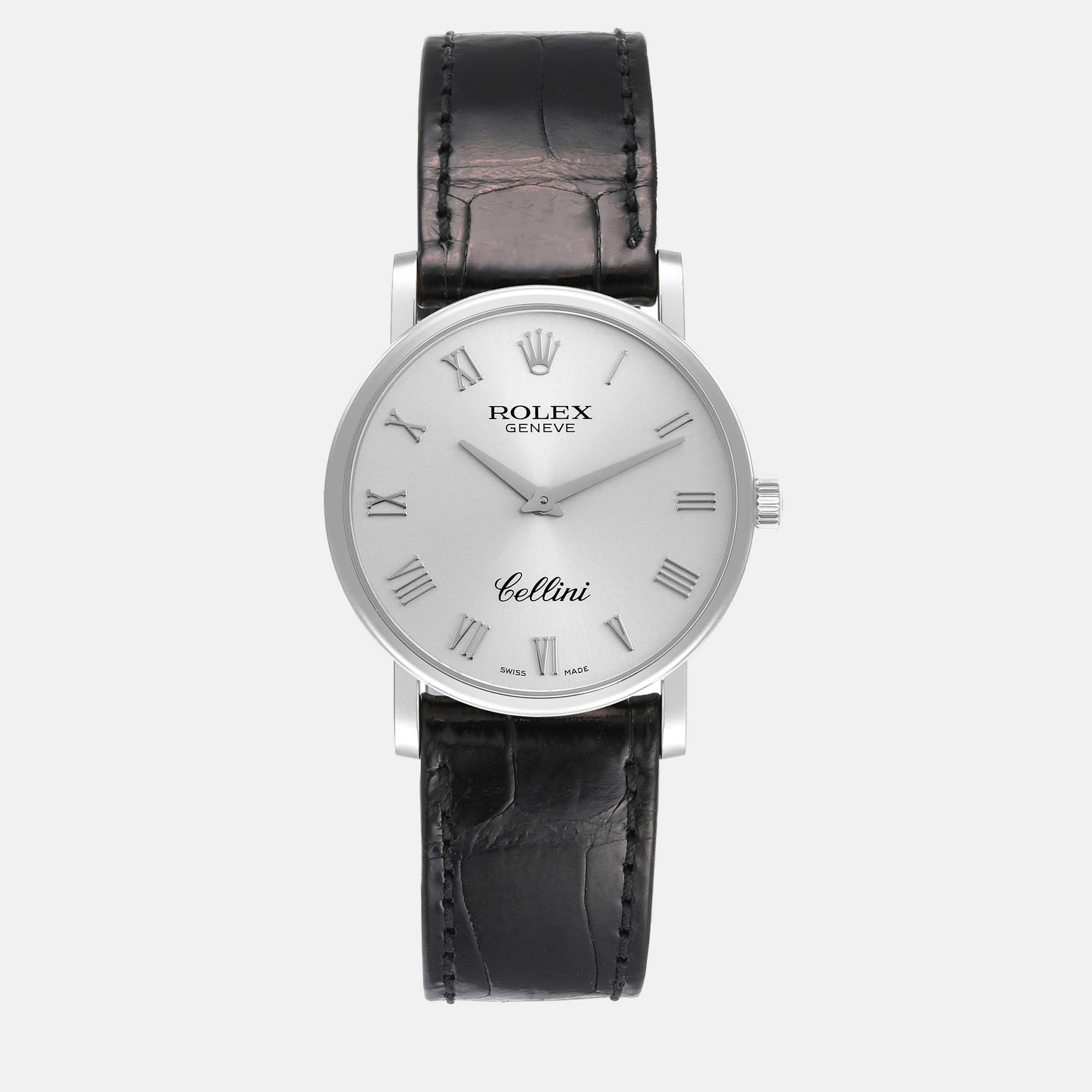 

Rolex Cellini Classic White Gold Silver Dial Men's Watch