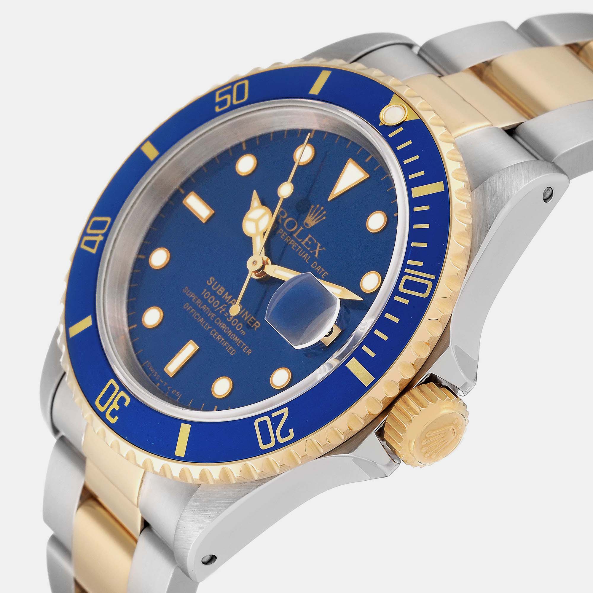 

Rolex Submariner Blue Dial Steel Yellow Gold Men's Watch 16613 40 mm