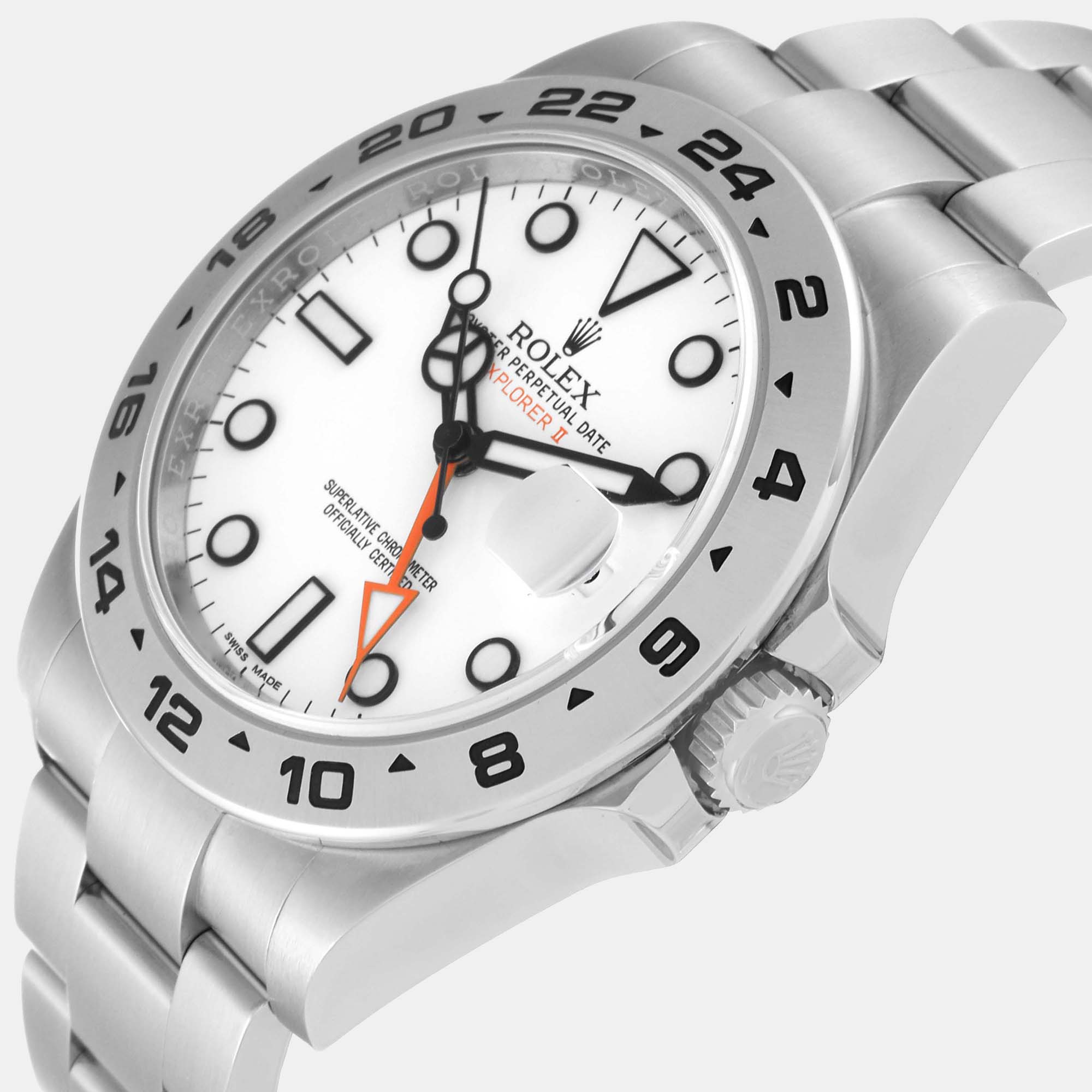 

Rolex Explorer II White Dial Orange Hand Steel Men's Watch 216570 42 mm
