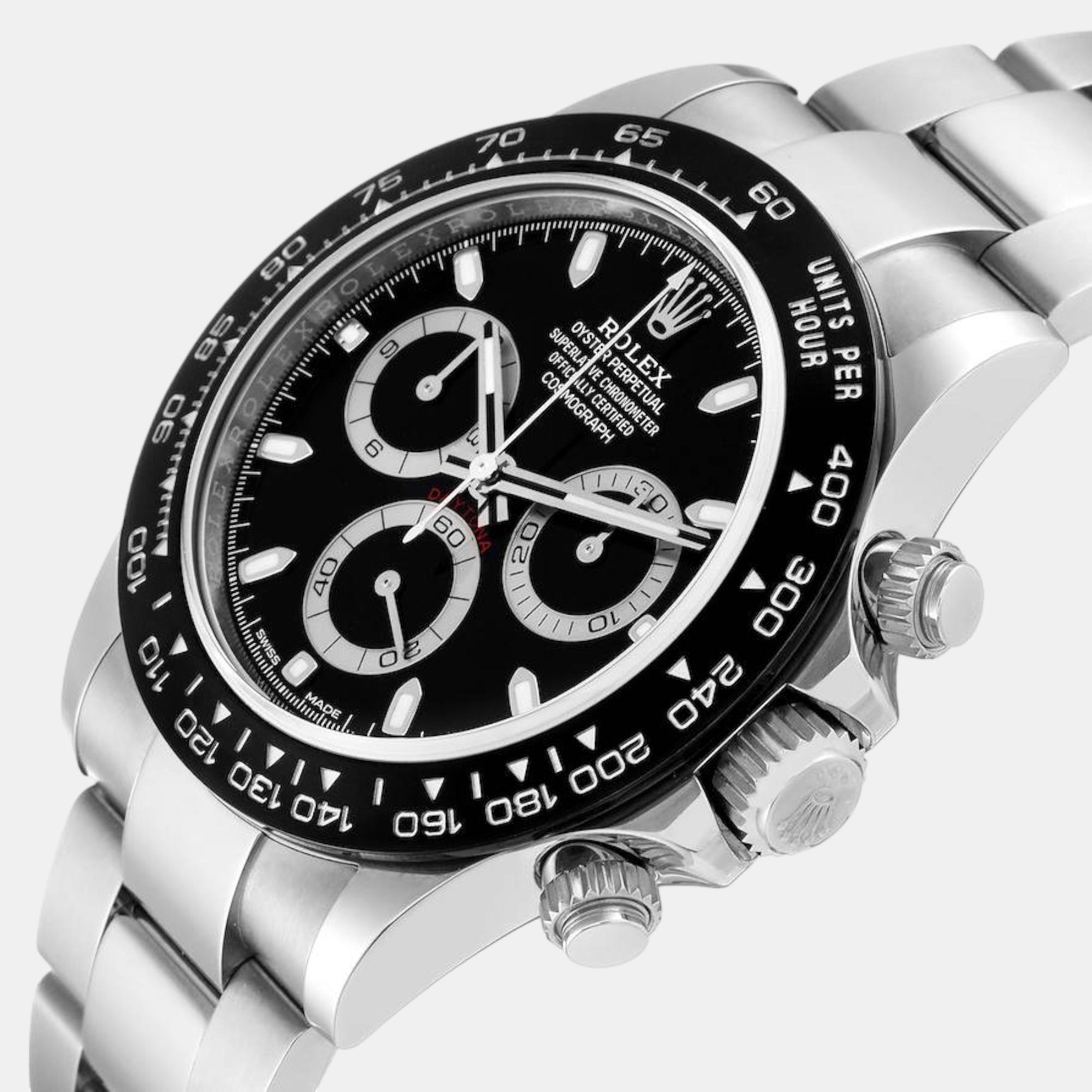 

Rolex Cosmograph Daytona Ceramic Bezel Black Dial Steel Mens Watch 116500 Unworn 40 mm