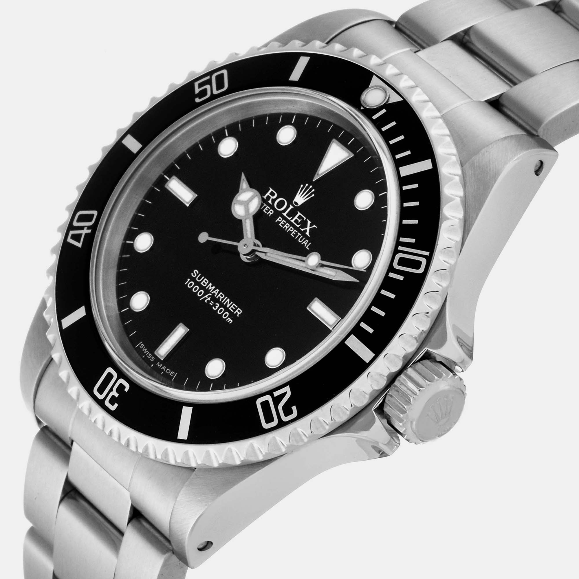 

Rolex Submariner No Date 2 Liner Steel Men's Watch 14060 40 mm, Black