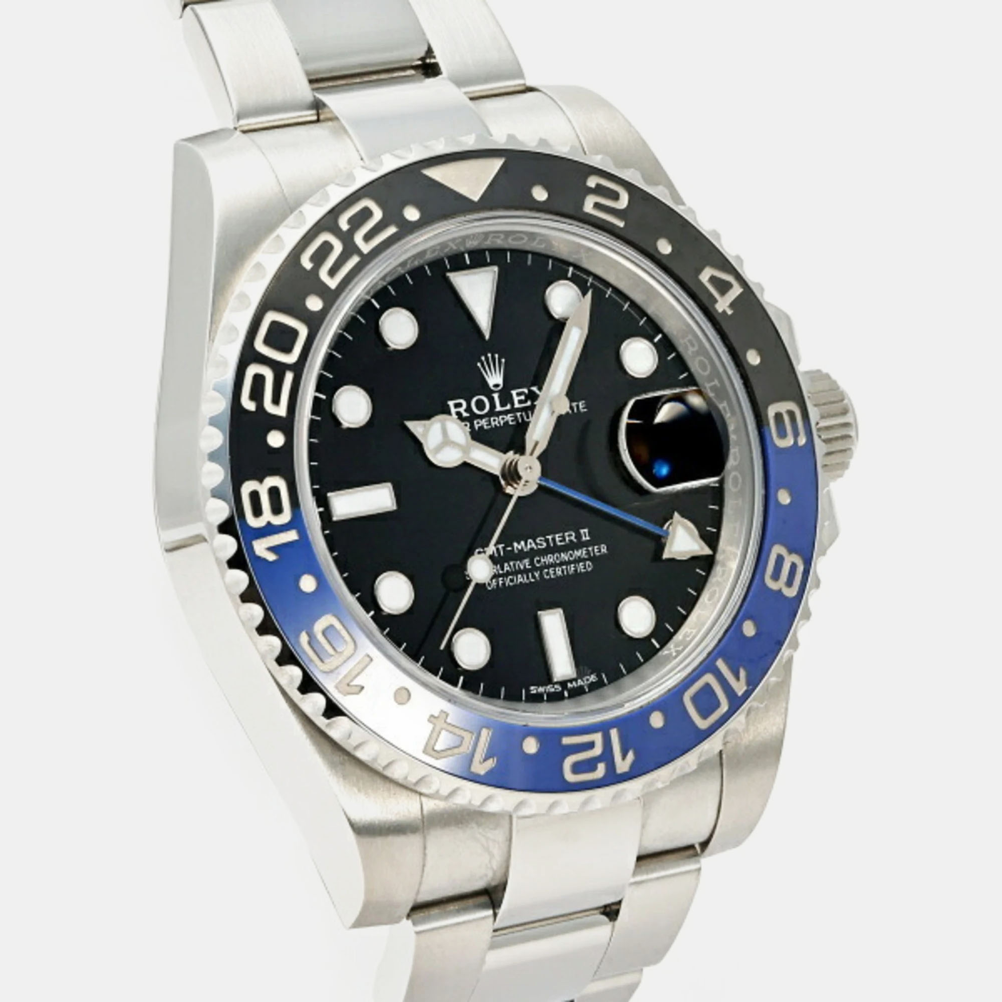 

Rolex Black Stainless Steel Ceramic GMT-Master II 116710BLNR Automatic Men's Wristwatch 40 mm