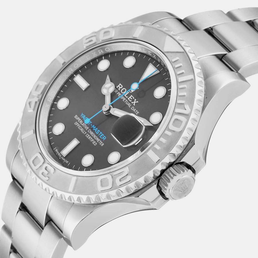 

Rolex Yachtmaster Rhodium Dial Steel Platinum Men's Watch 116622 40 mm, Black