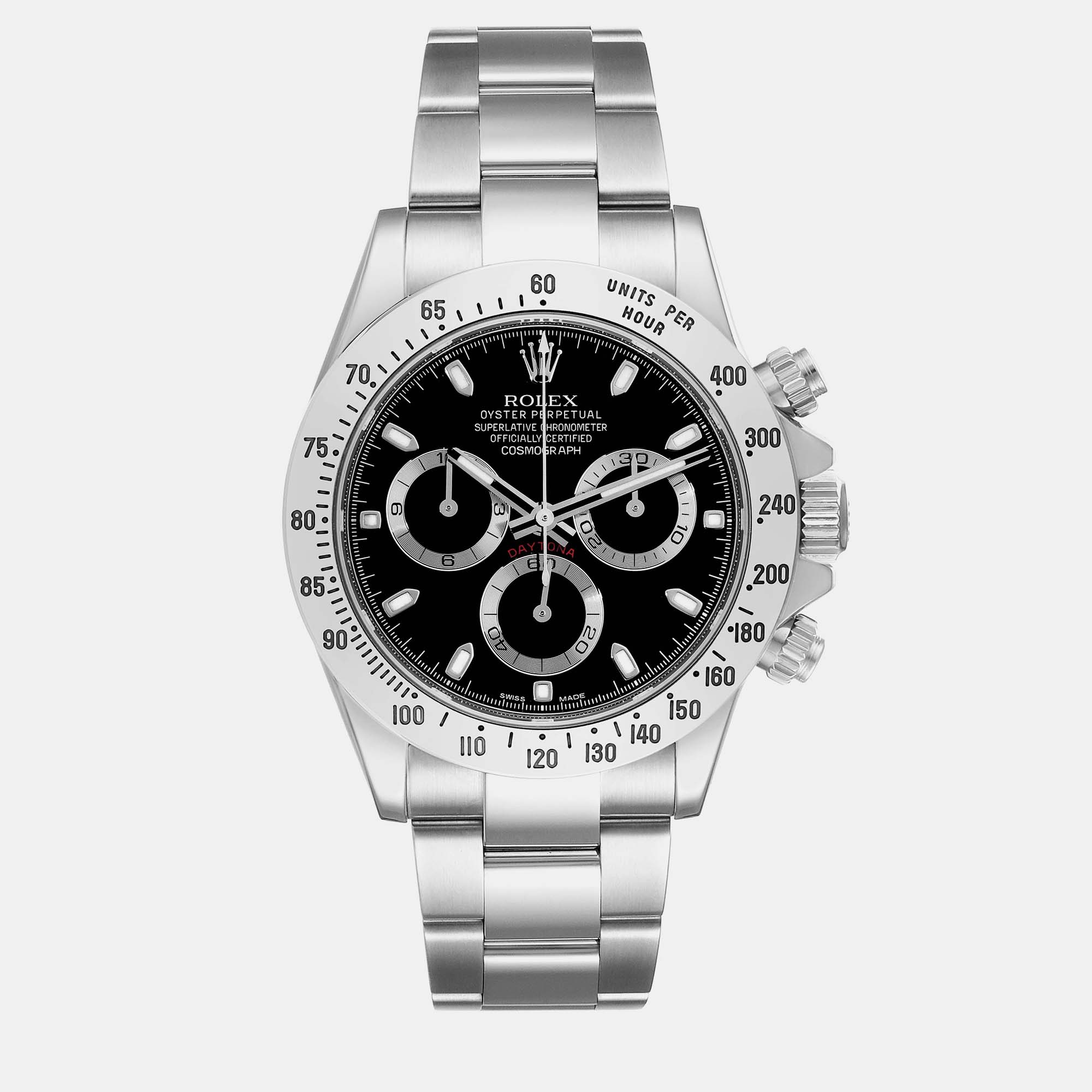 

Rolex Daytona Chronograph Black Dial Steel Men's Watch 116520 40 mm
