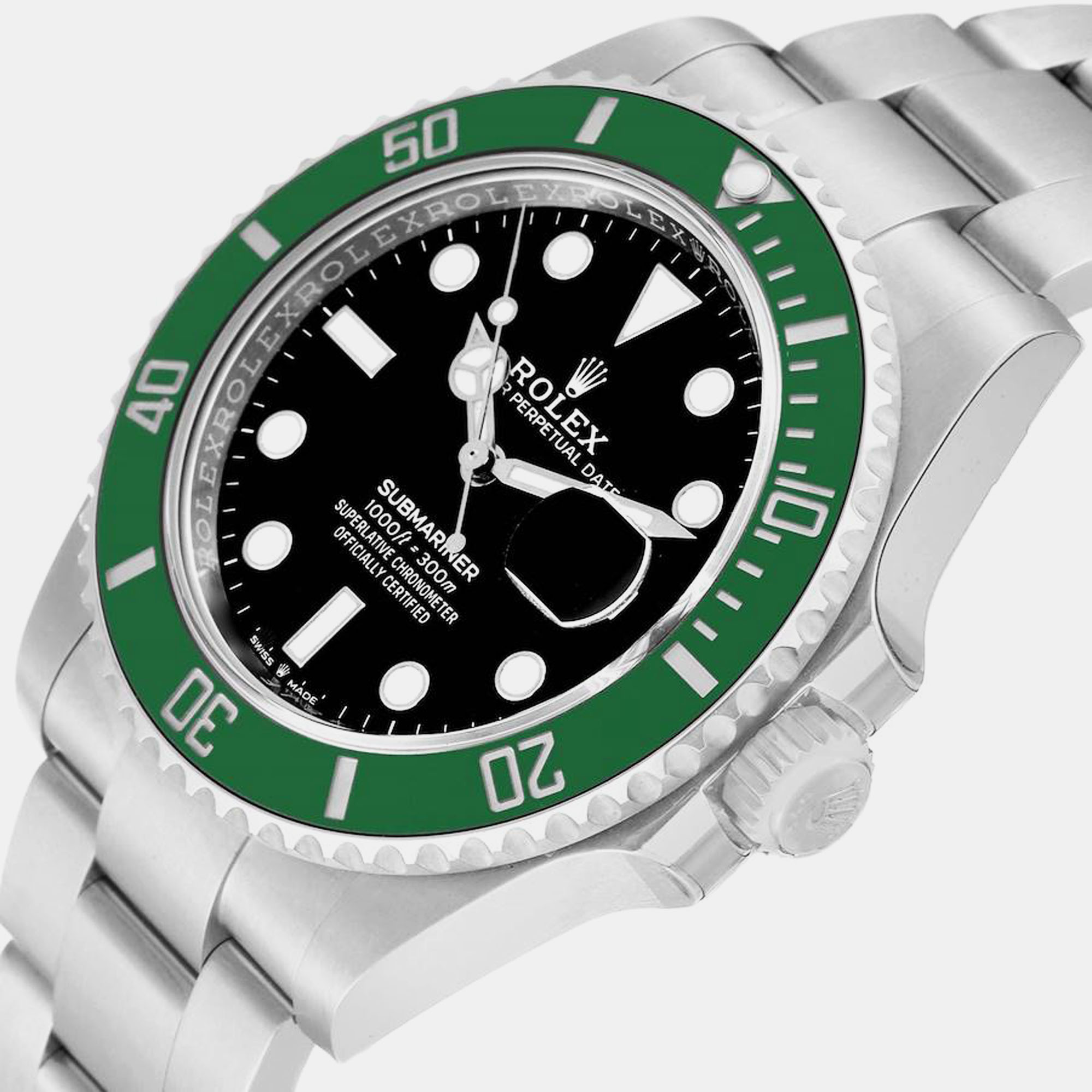 

Rolex Submariner Starbucks Green Bezel Steel Mens Watch 126610LV 41 mm, Black