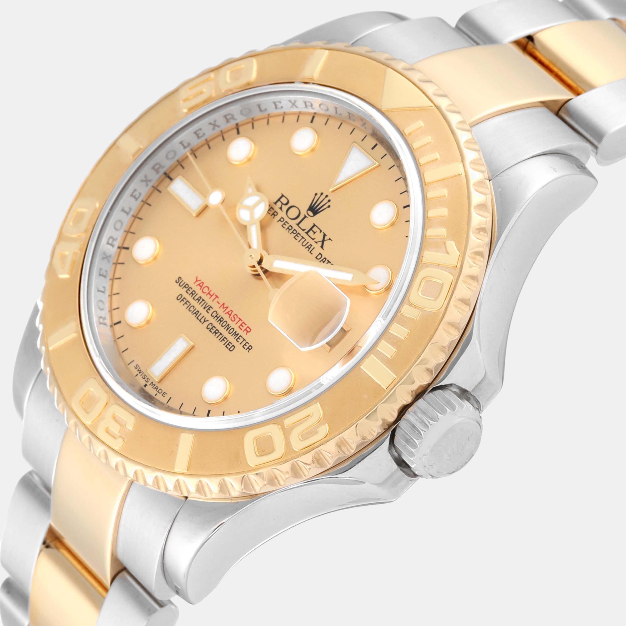 

Rolex Yachtmaster Steel Yellow Gold Champagne Dial Mens Watch 16623