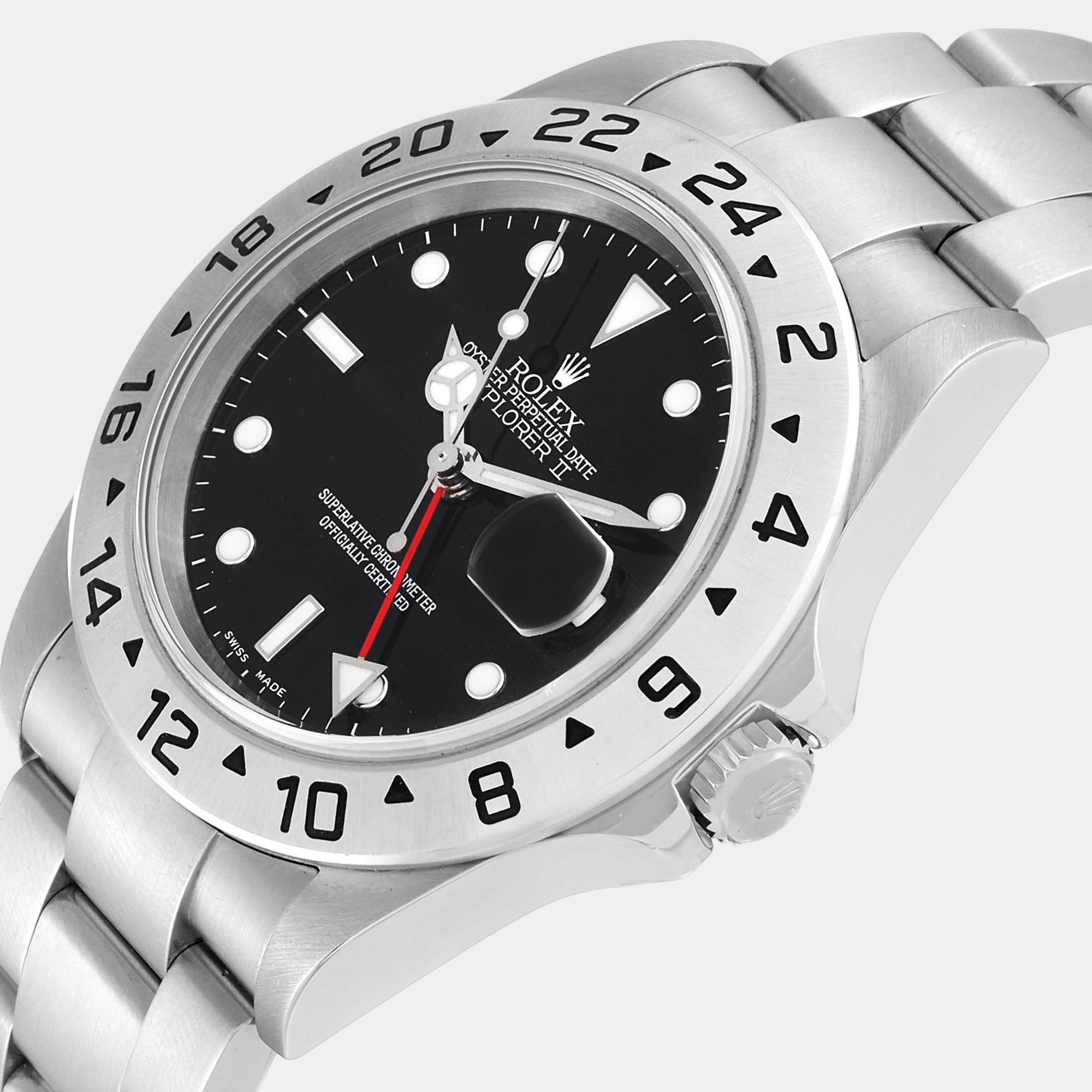 

Rolex Explorer II Black Dial Steel Mens Watch 16570