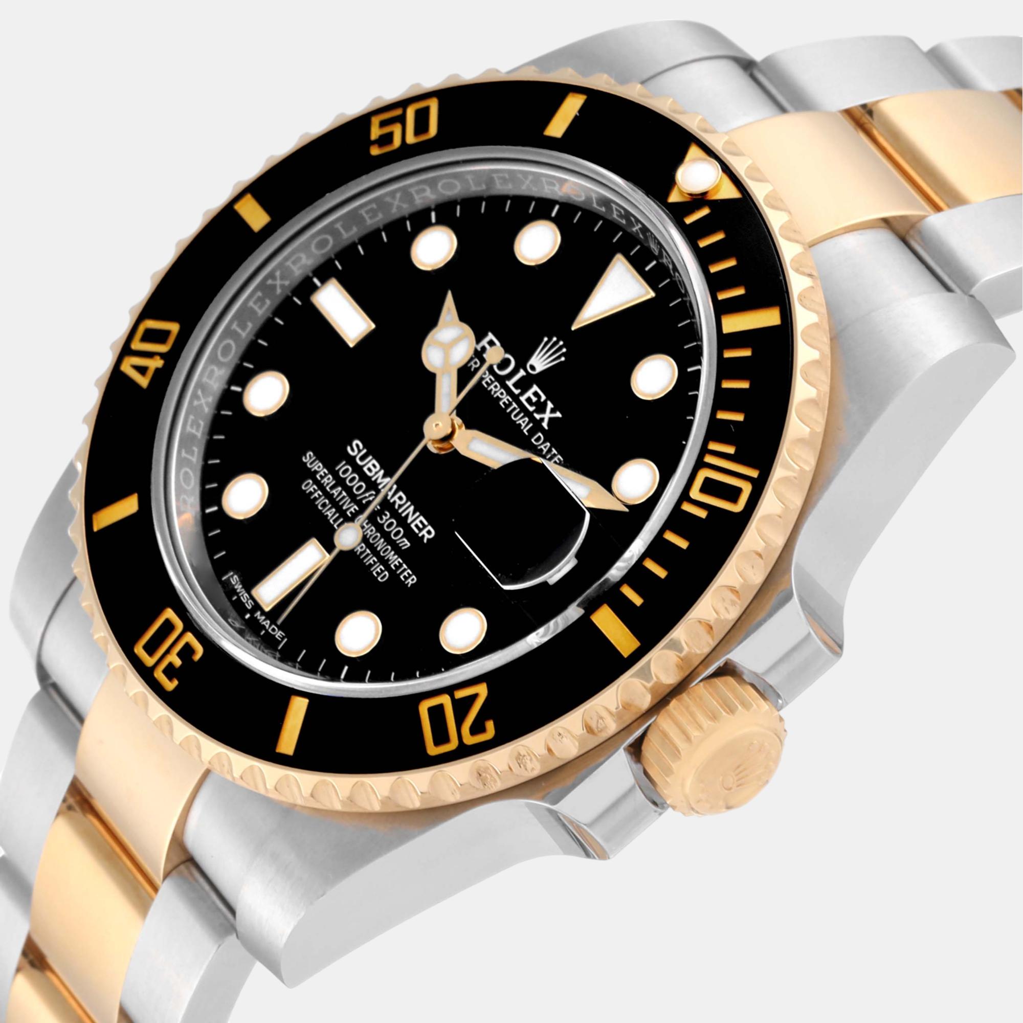 

Rolex Submariner Steel Yellow Gold Black Dial Mens Watch 116613