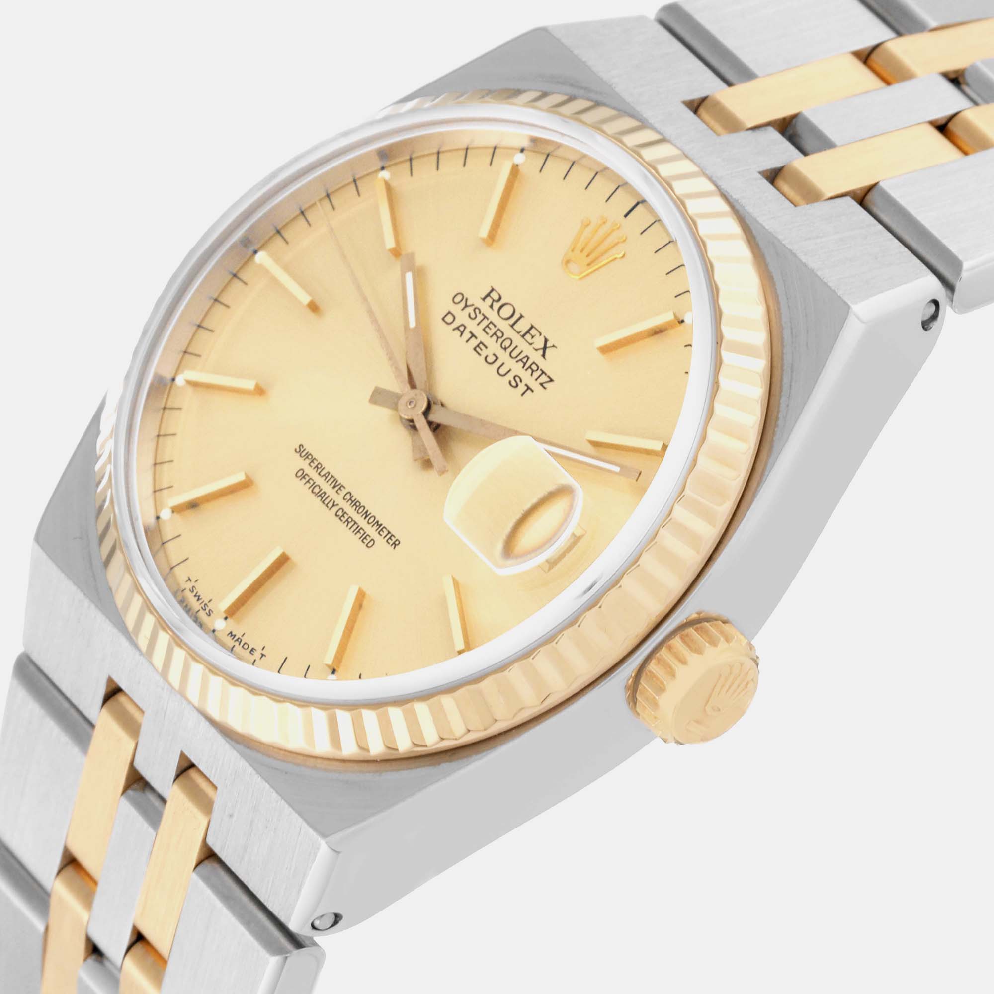 

Rolex Oysterquartz Datejust Steel Yellow Gold Mens Watch 17013