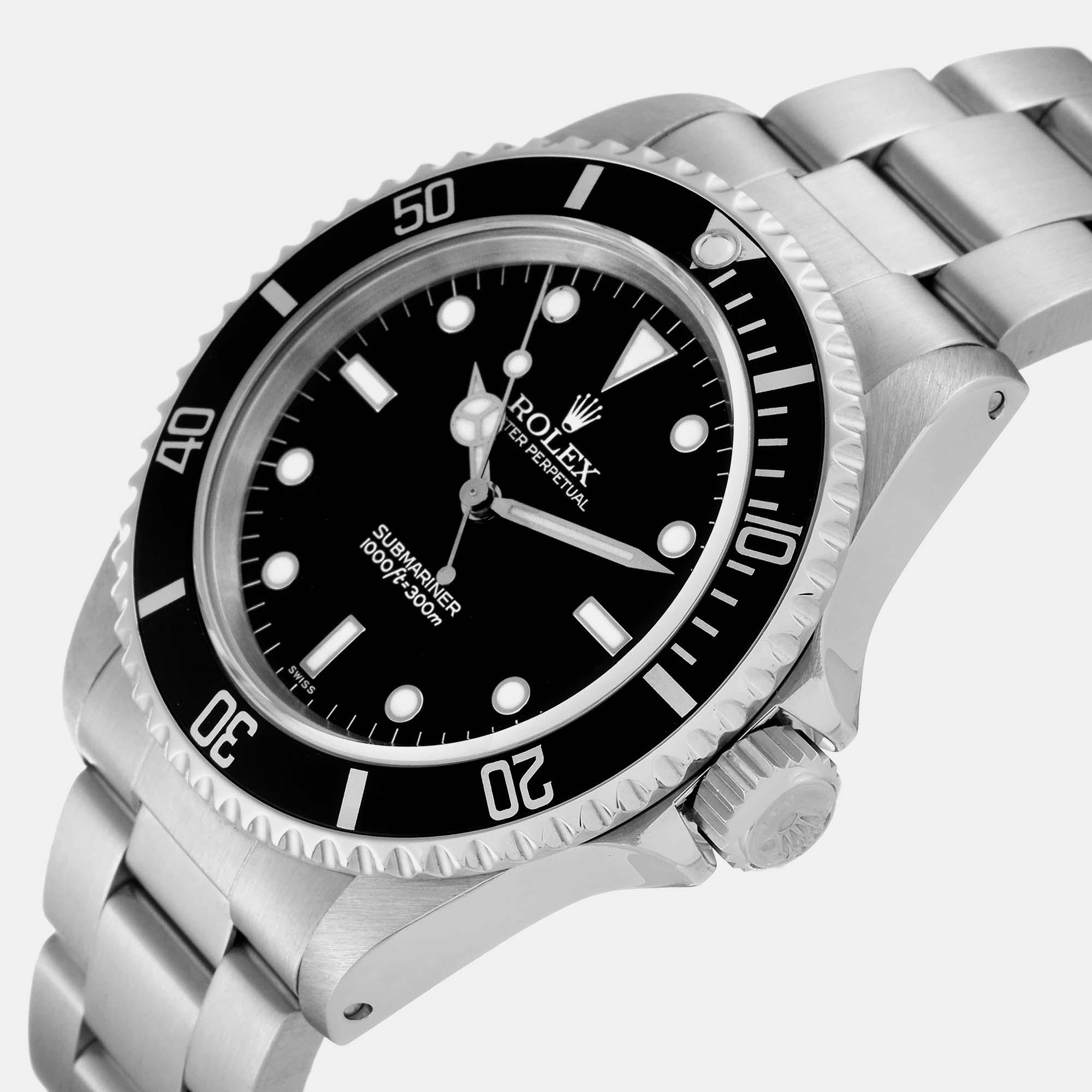 

Rolex Submariner No Date  2 Liner Steel Mens Watch 14060, Black