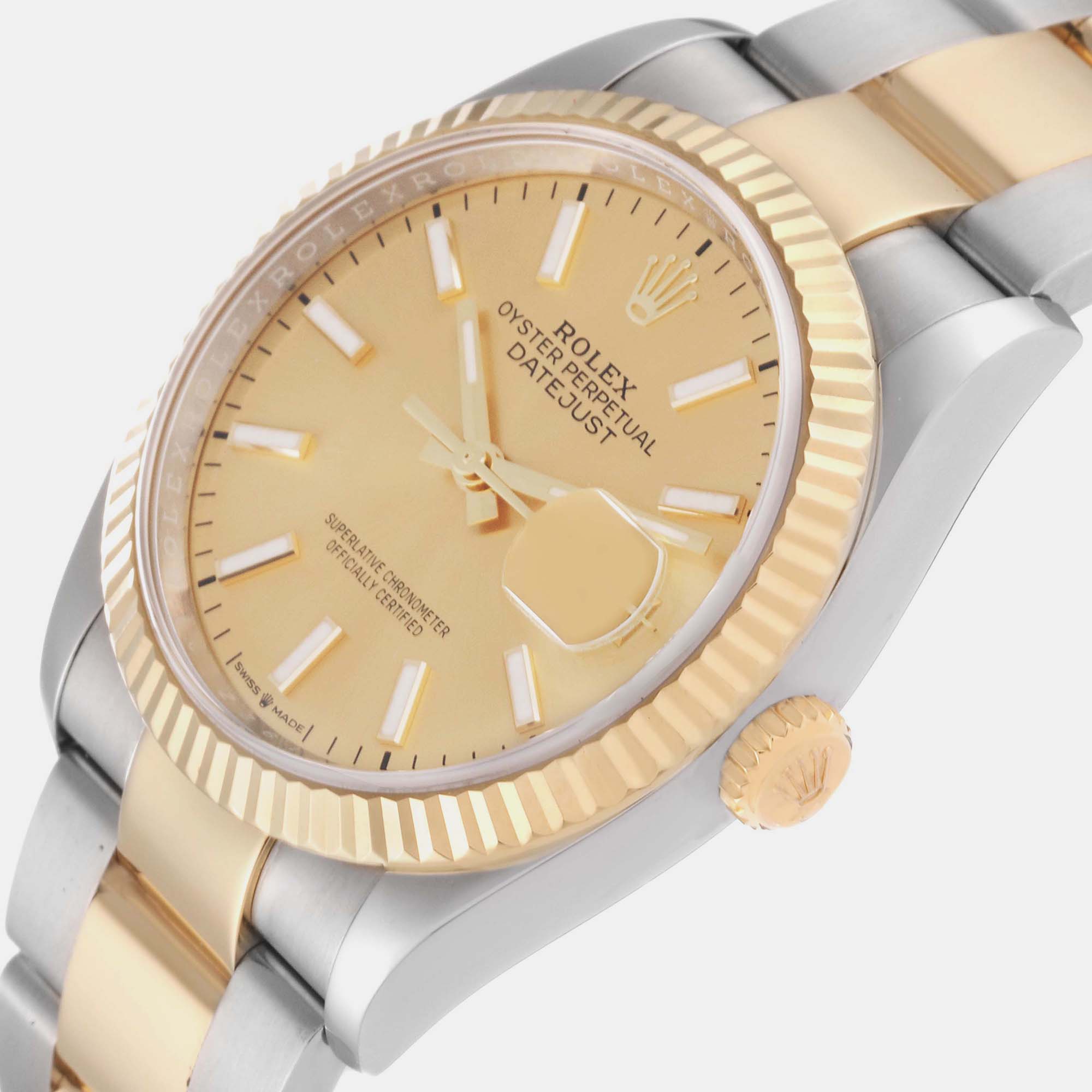 

Rolex Datejust Steel Yellow Gold Champagne Dial Mens Watch 126233