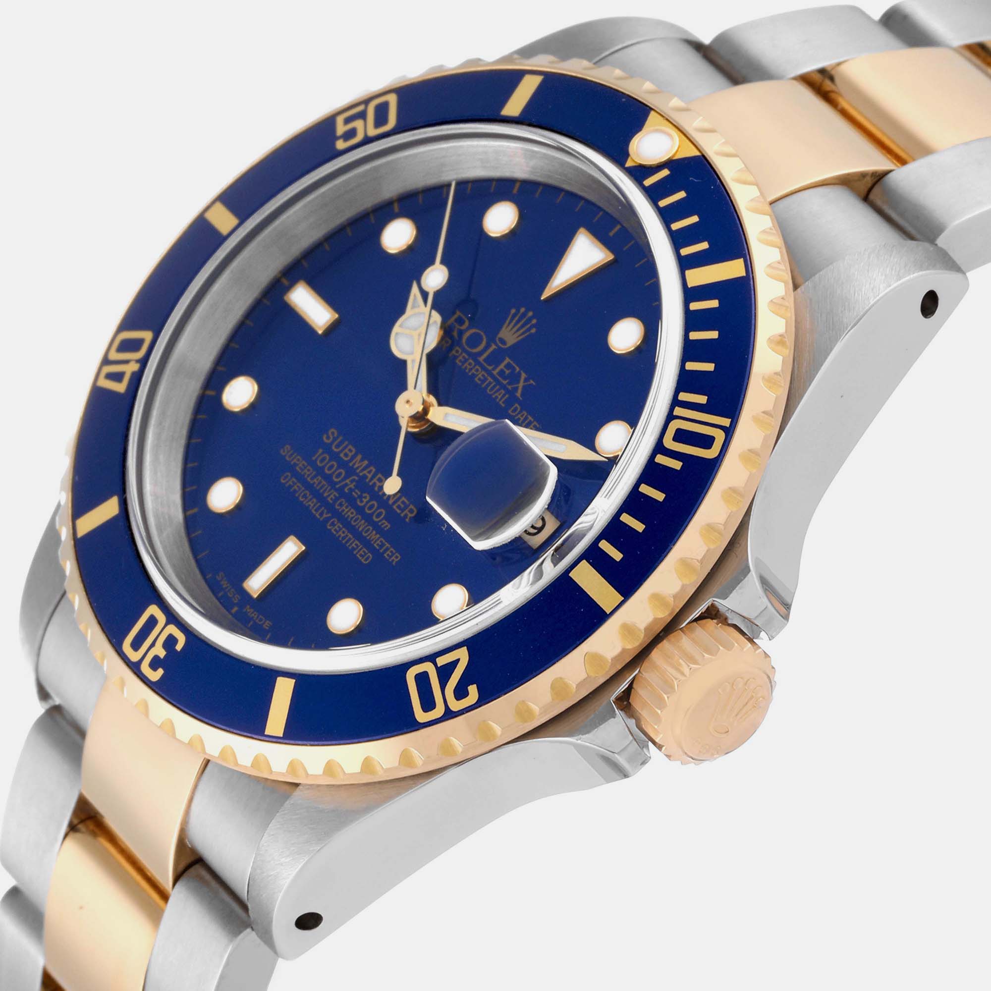 

Rolex Submariner Blue Dial Steel Yellow Gold Men's Watch 16613 40 mm