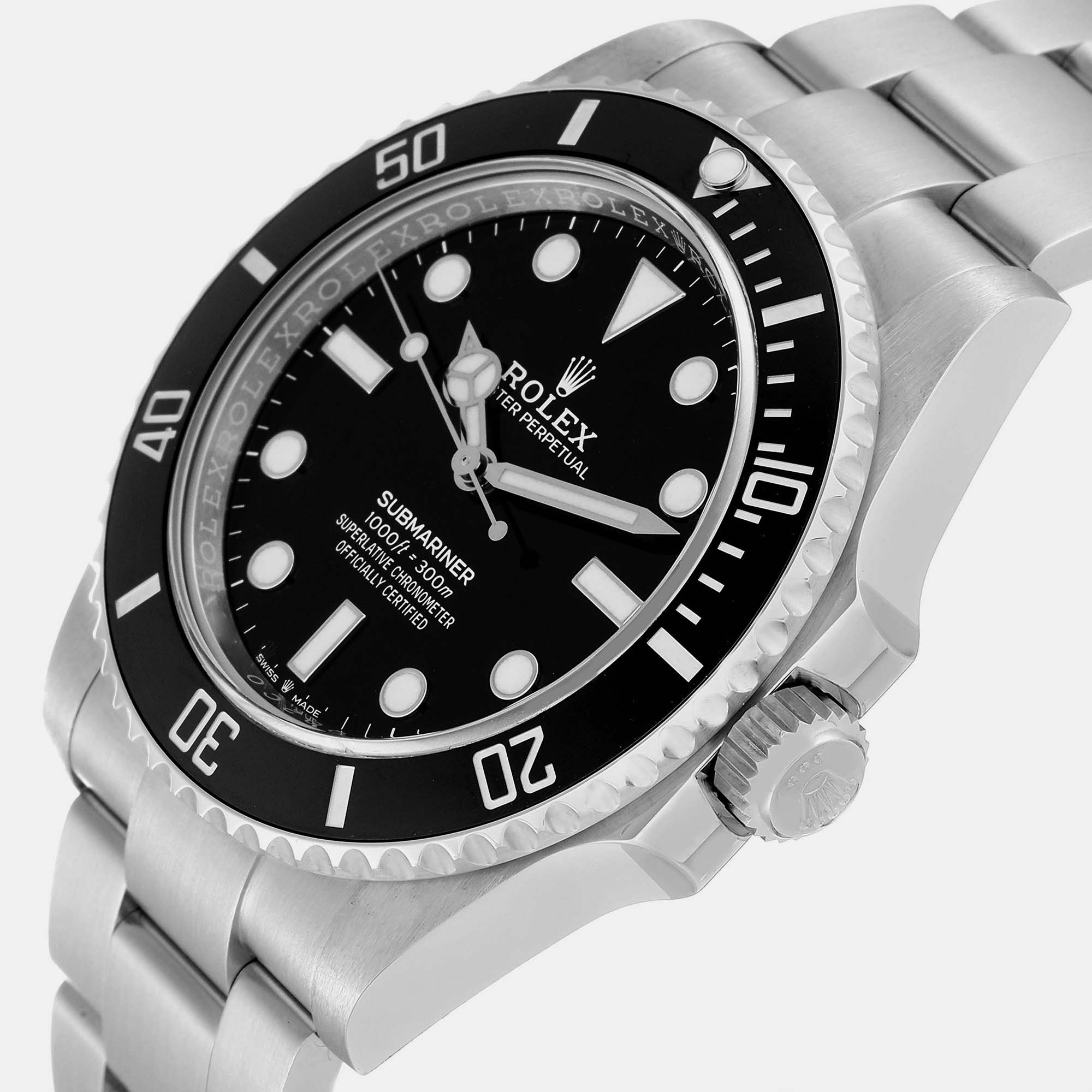 

Rolex Submariner Non-Date Ceramic Bezel Steel Men's Watch 124060 41 mm, Black