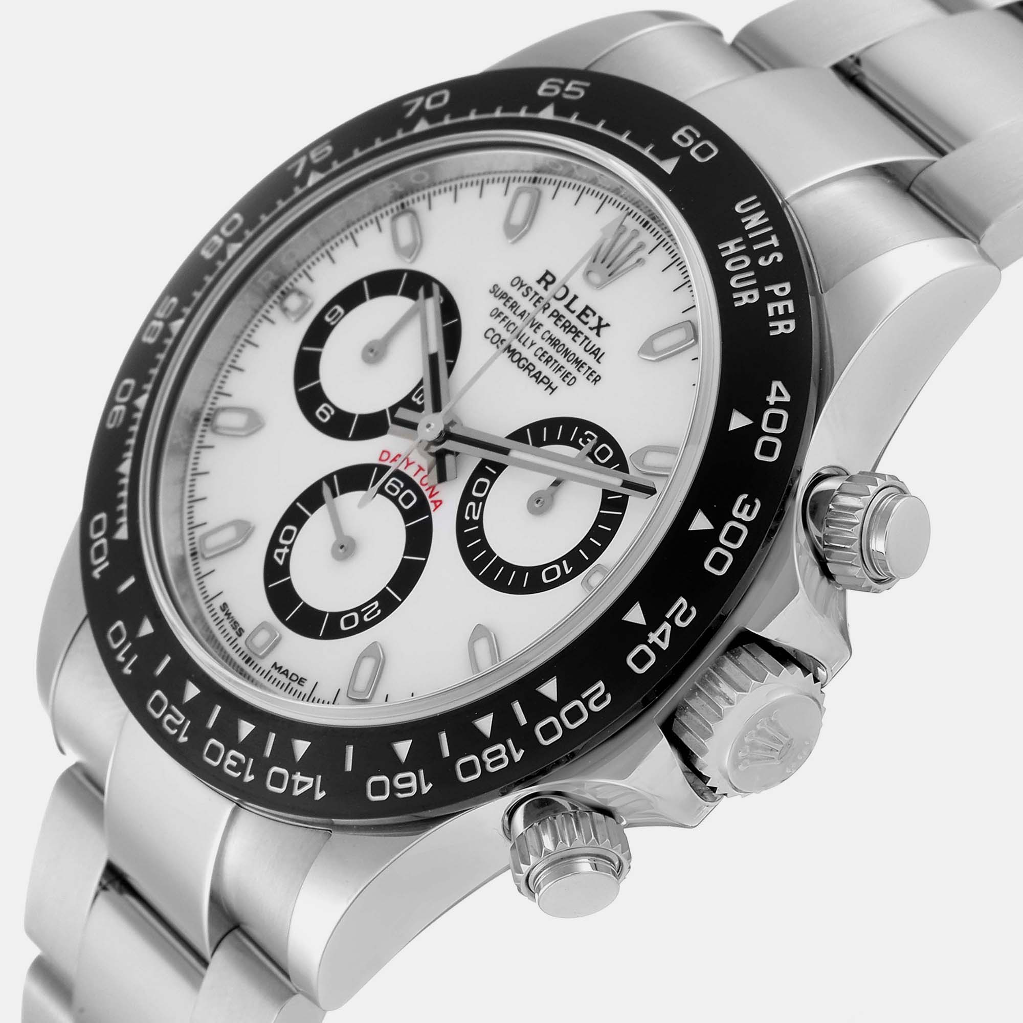 

Rolex Daytona Ceramic Bezel White Panda Dial Steel Men's Watch 116500 40 mm