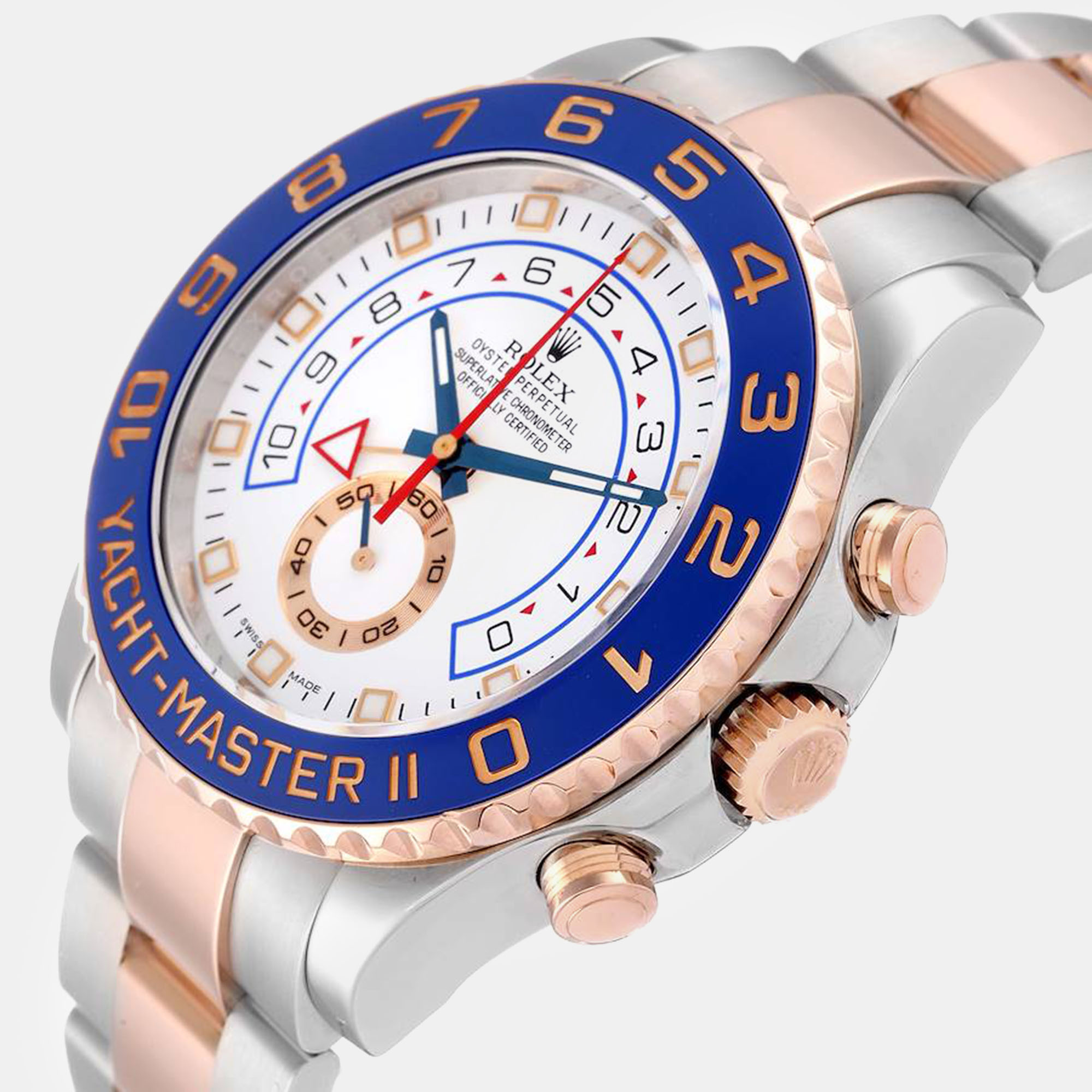 

Rolex Yachtmaster II Steel Rose Gold Men's Watch 116681 44 mm, White