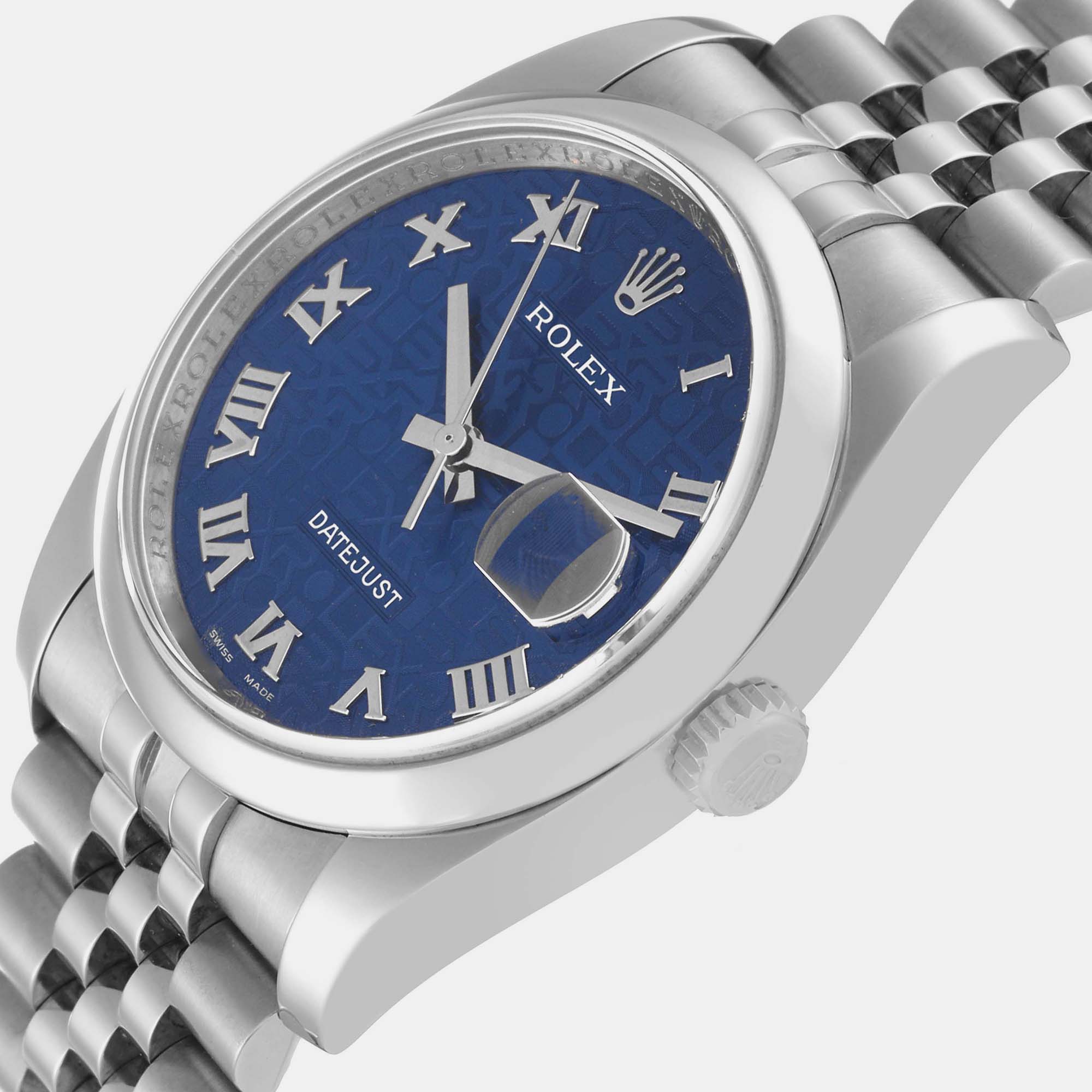

Rolex Datejust Blue Anniversary Dial Steel Mens Watch 116200