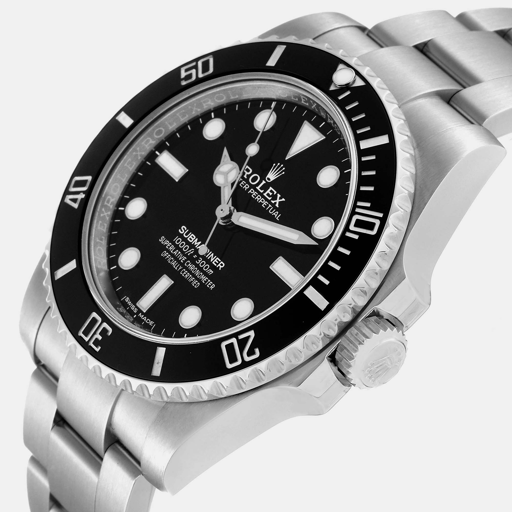 

Rolex Submariner Black Dial Ceramic Bezel Steel Men's Watch 114060 40 mm