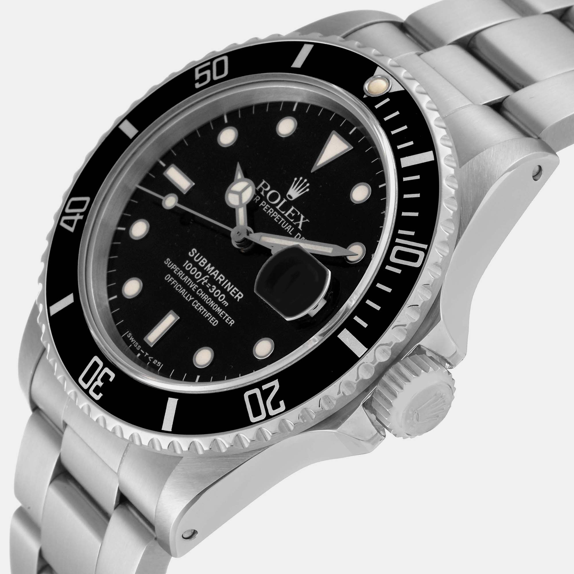 

Rolex Submariner Black Dial Steel Vintage Men's Watch 168000 40 mm