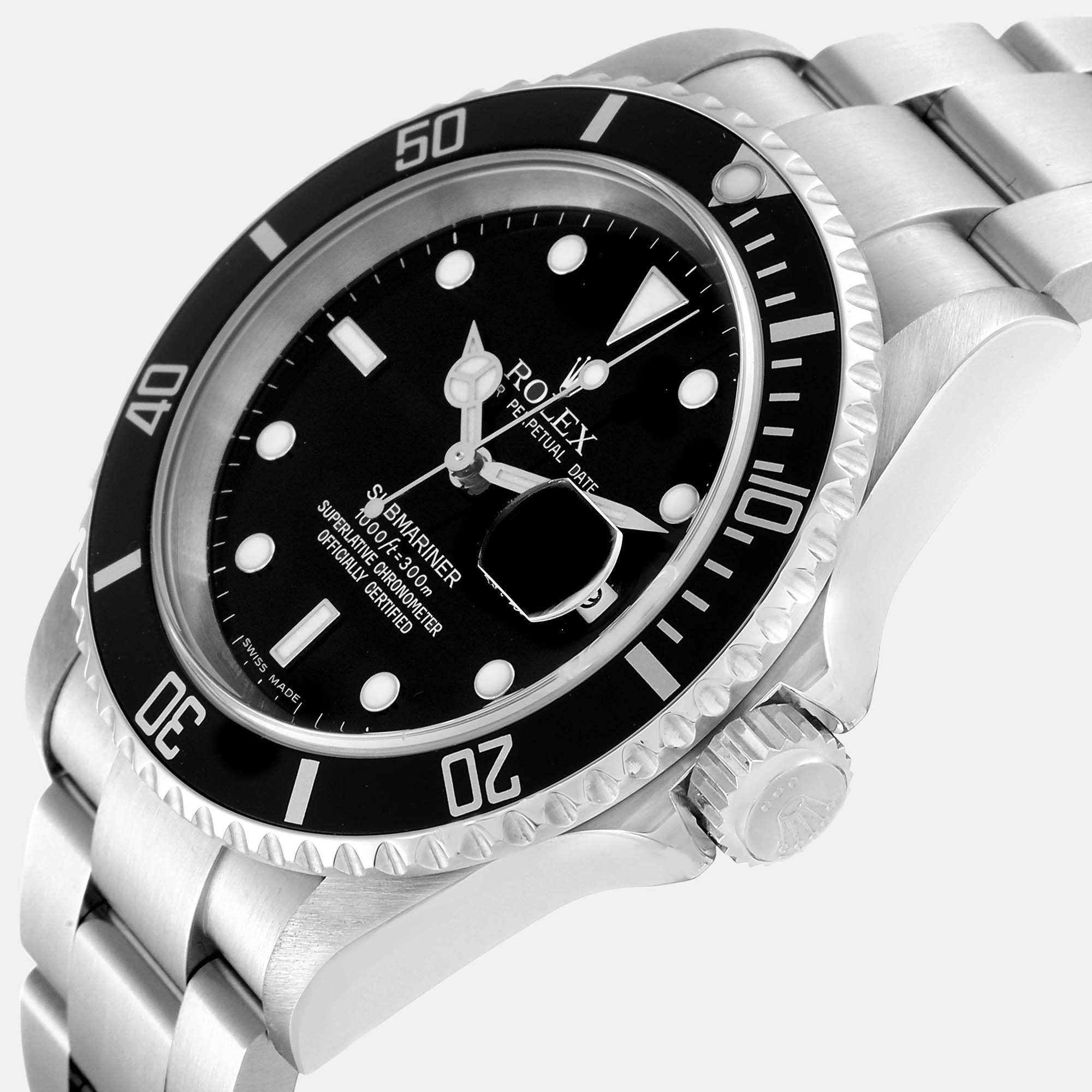 

Rolex Submariner Date Black Dial Steel Men's Watch 16610 40 mm