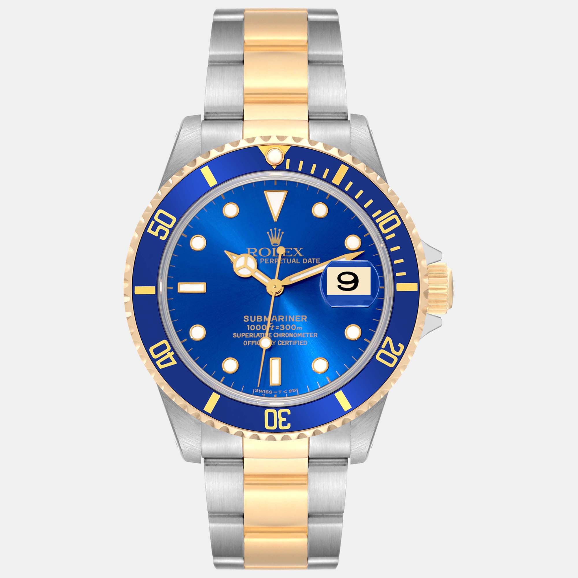 

Rolex Submariner Blue Dial Steel Yellow Gold Mens Watch 16613