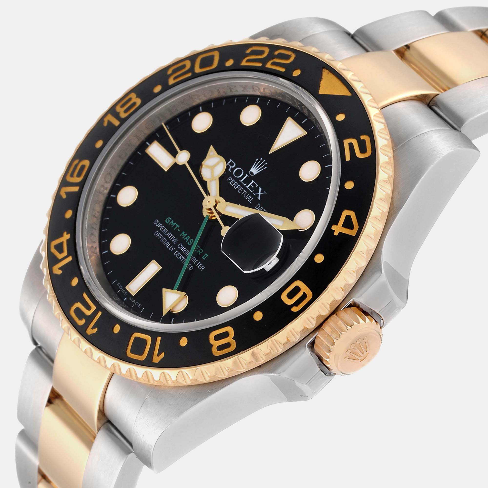 

Rolex GMT Master II Steel Yellow Gold Black Dial Mens Watch 116713