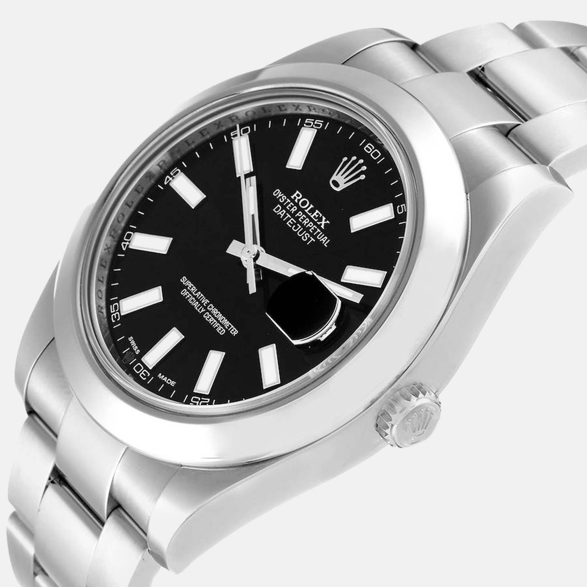 

Rolex Datejust II  Black Dial Steel Mens Watch 116300