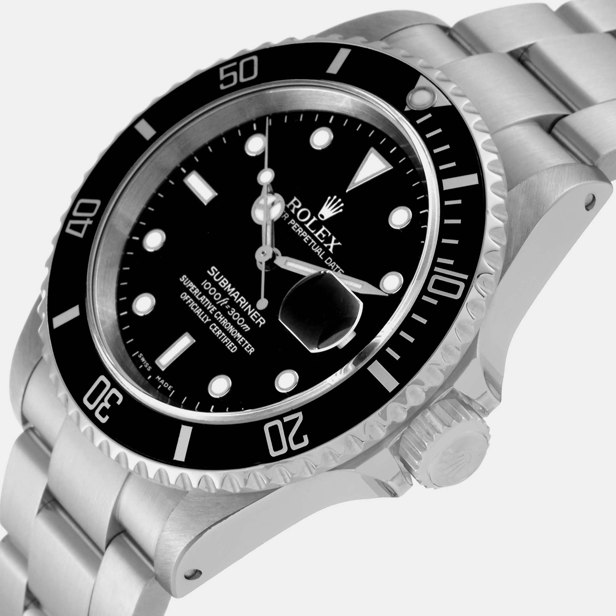 

Rolex Submariner Date Black Dial Steel Men's Watch 16610 40 mm