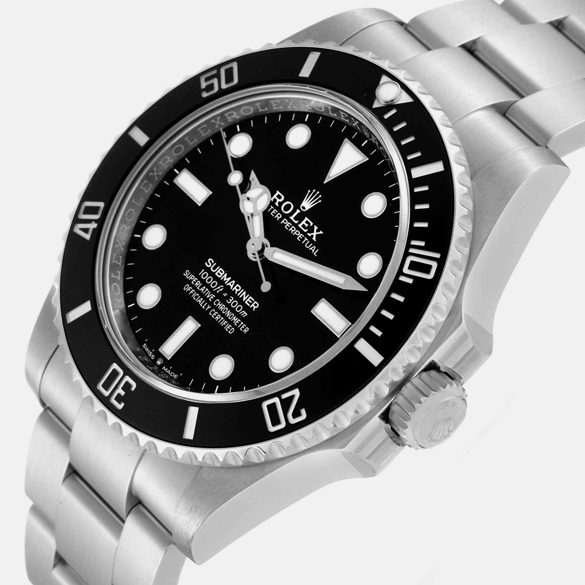 

Rolex Submariner Non-Date Ceramic Bezel Steel Men's Watch 124060 41 mm, Black