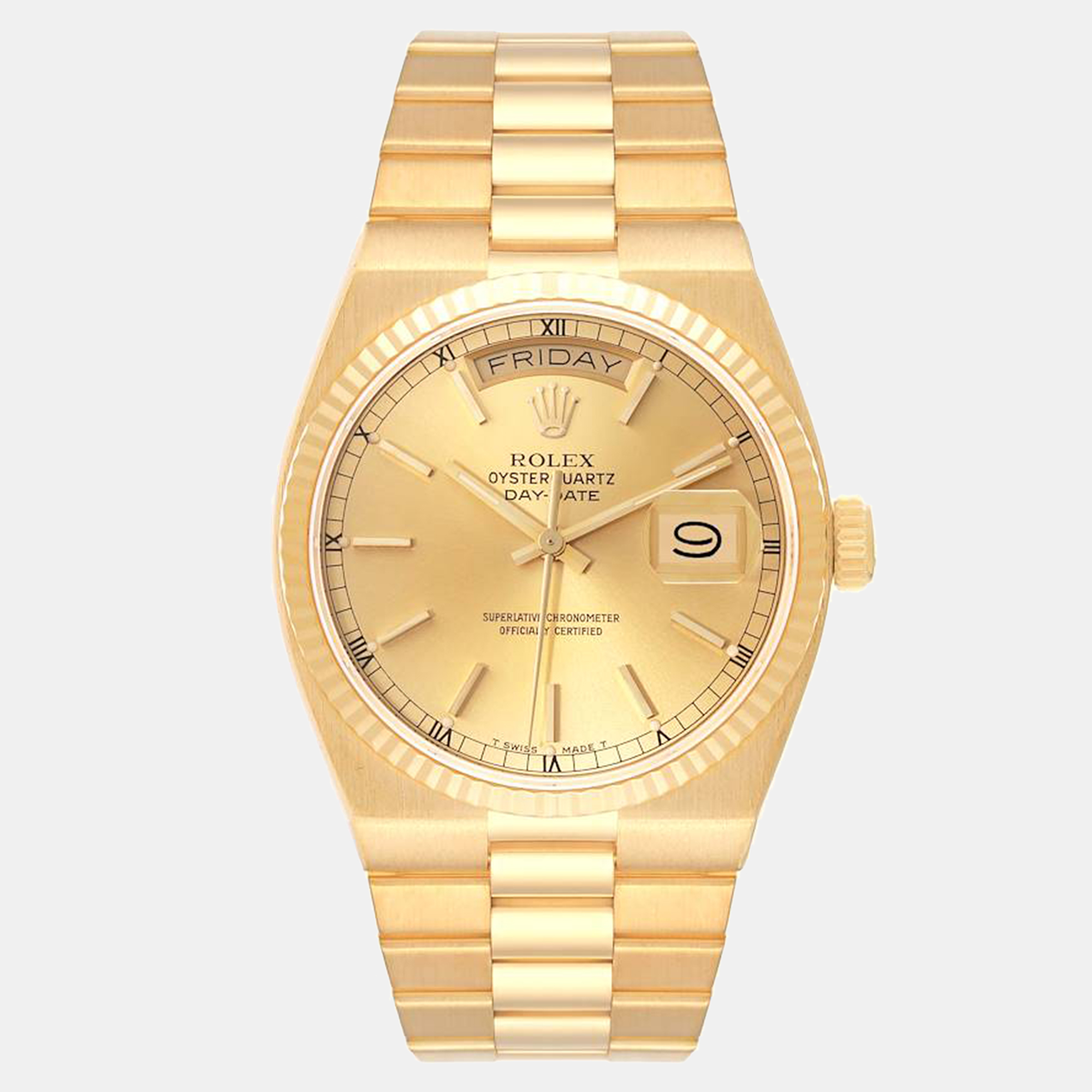 

Rolex Oysterquartz President Day-Date Yellow Gold Mens Watch 19018