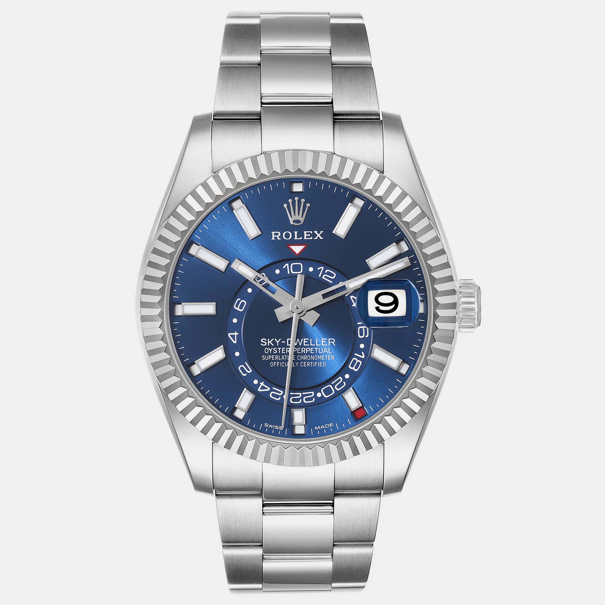 

Rolex Sky-Dweller Blue Dial Steel White Gold Men's Watch 326934 42 mm