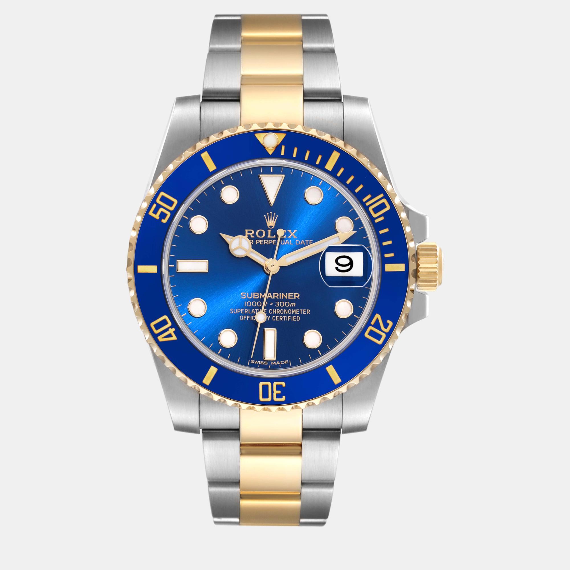 

Rolex Submariner Steel Yellow Gold Blue Dial Mens Watch 116613