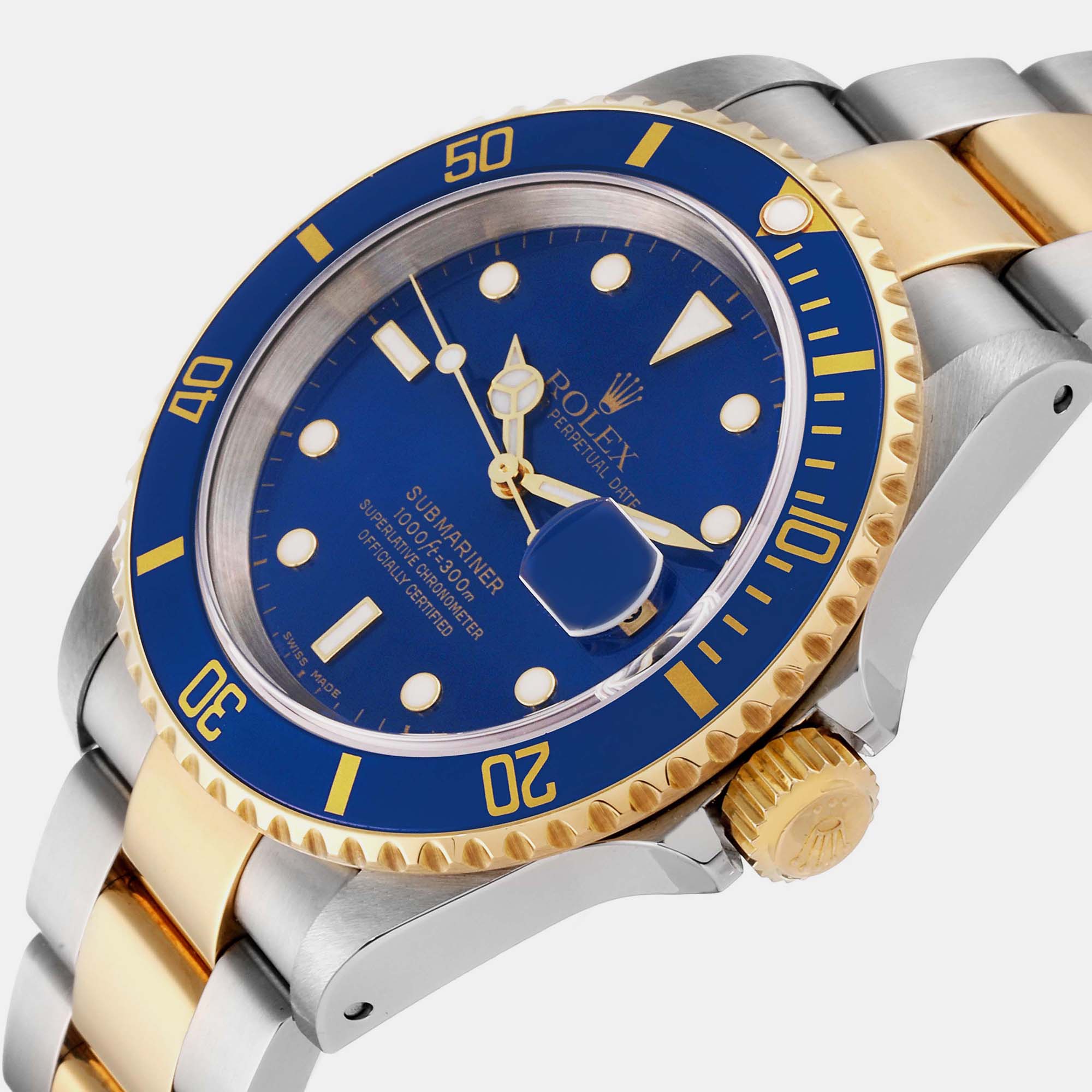 

Rolex Submariner Blue Dial Steel Yellow Gold Men's Watch 16613 40 mm