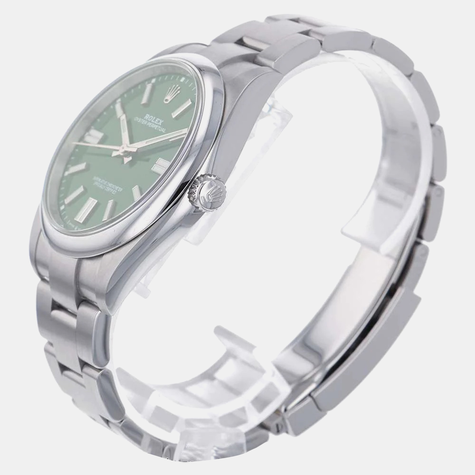 

Rolex Green Stainless Steel Oyster Perpetual 124300 Automatic Men's Wristwatch 41 mm