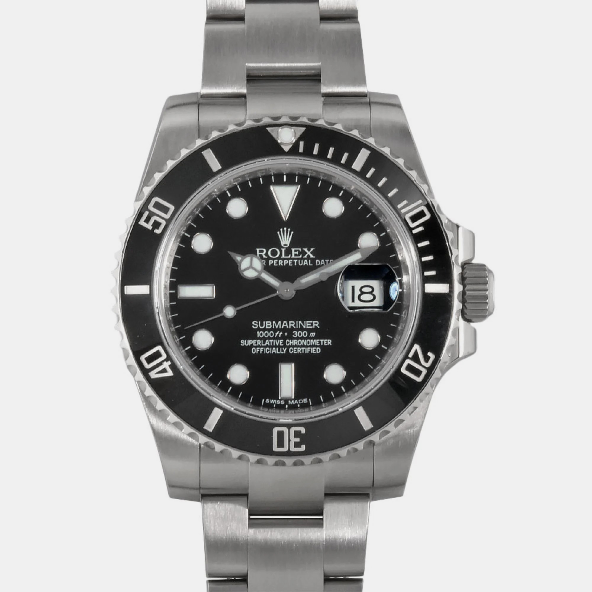 

Rolex Black Stainless Steel Submariner 116610LN Automatic Men's Wristwatch 40 mm