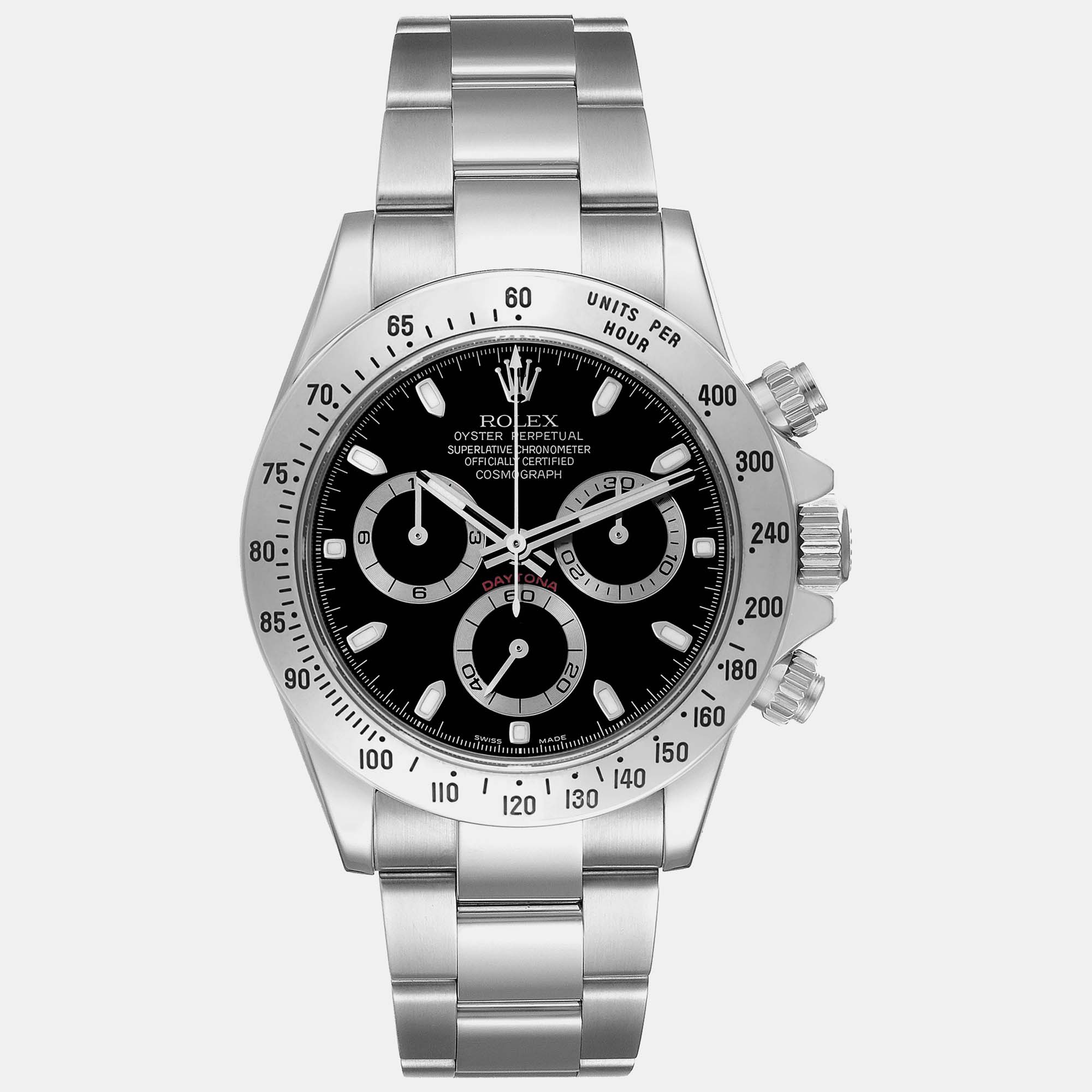 

Rolex Daytona Chronograph Black Dial Steel Mens Watch 116520