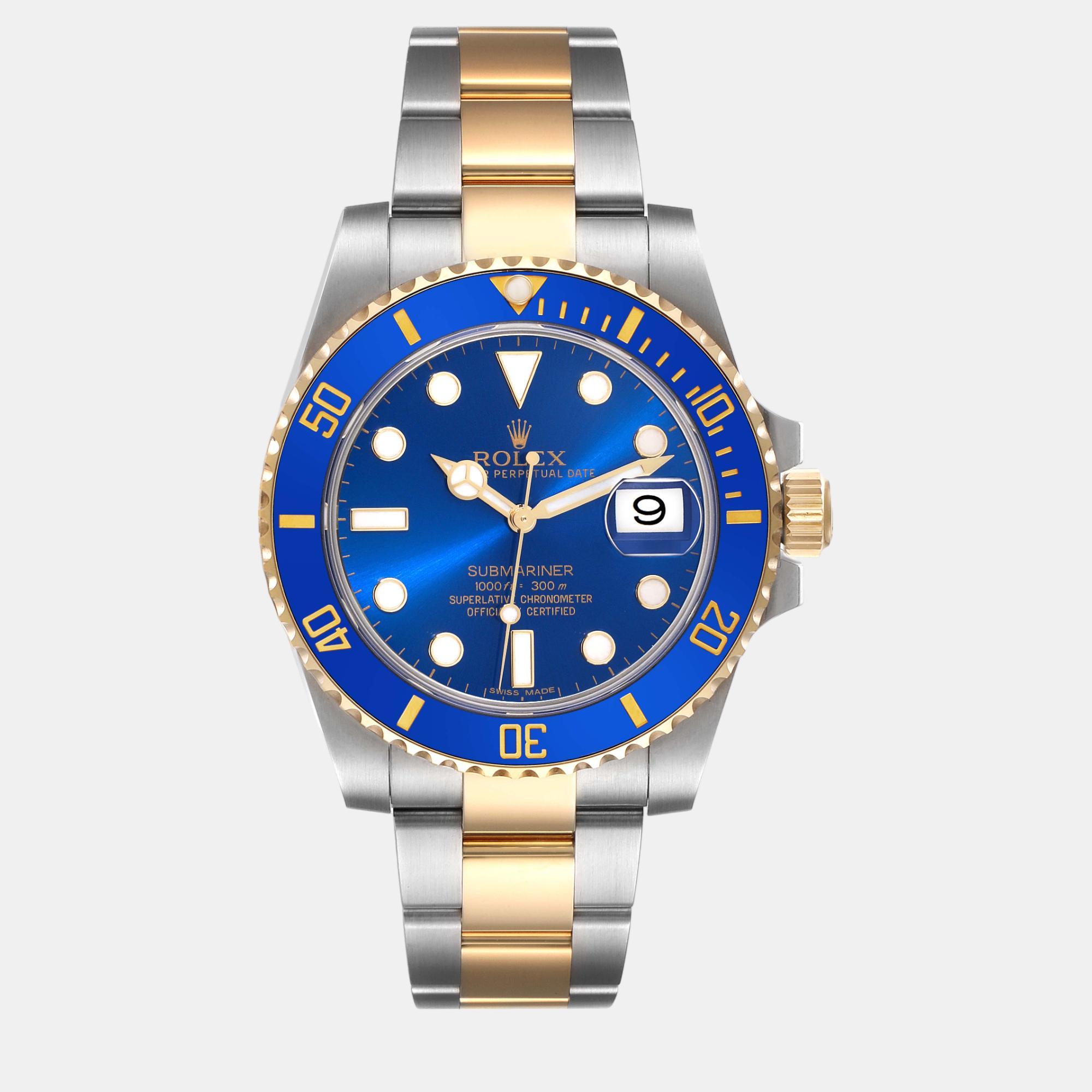 

Rolex Submariner Steel Yellow Gold Blue Dial Men's Watch 116613 40 mm
