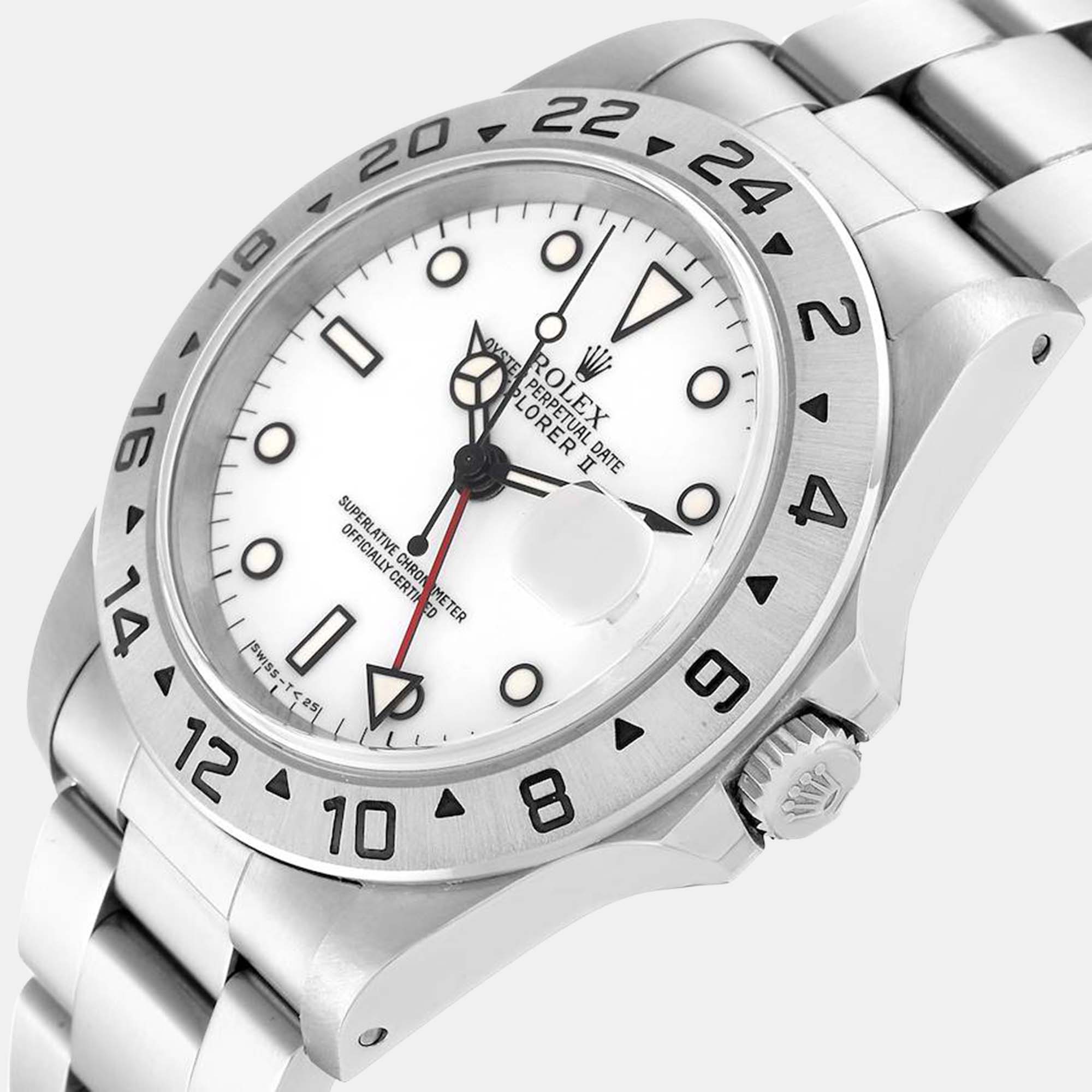 

Rolex Explorer II  Polar White Dial Steel Mens Watch 16570