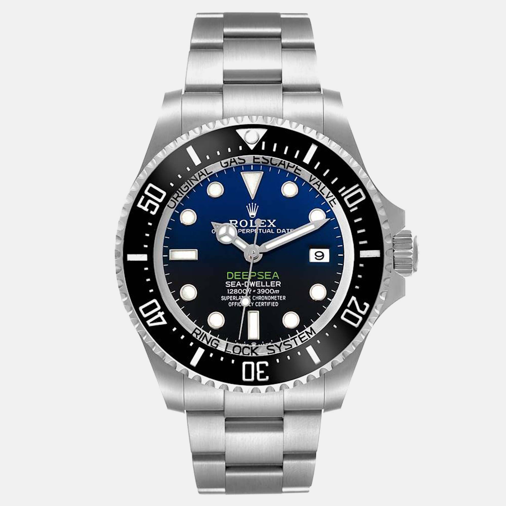 

Rolex Seadweller Deepsea 44 Cameron D-Blue Dial Steel Mens Watch 136660, Black