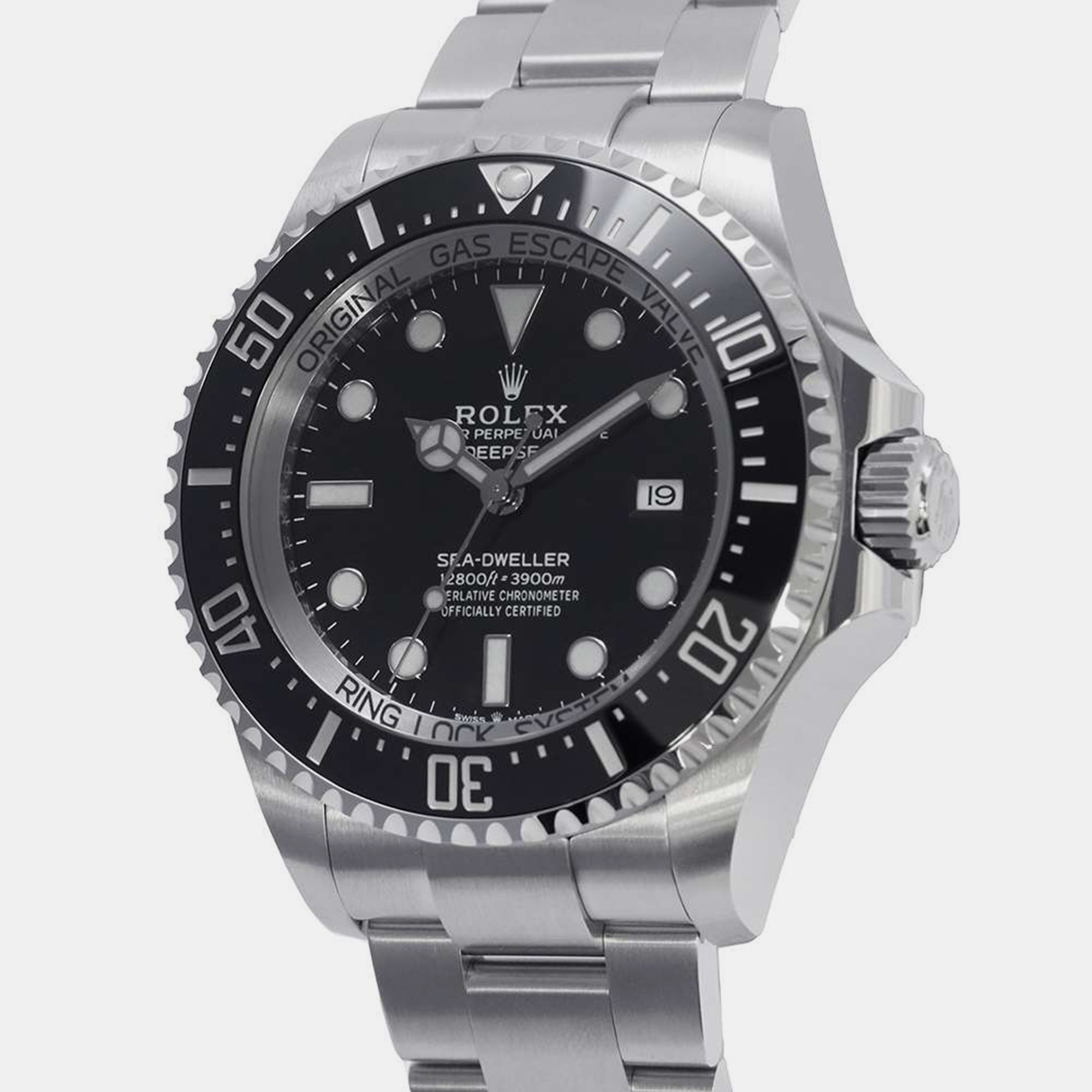 

Rolex Black Stainless Steel Sea-Dweller Automatic Men's Wristwatch