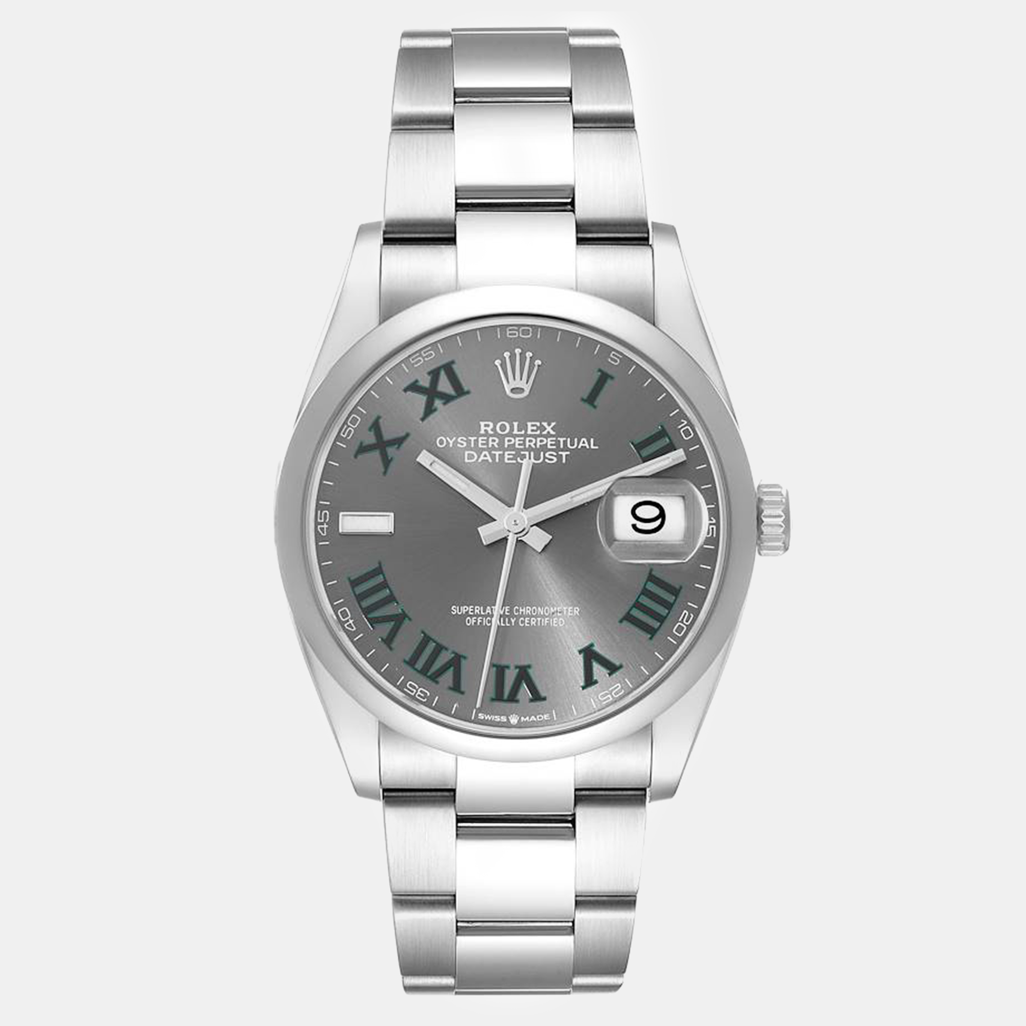 

Rolex Datejust Grey Green Wimbledon Dial Steel Men's Watch