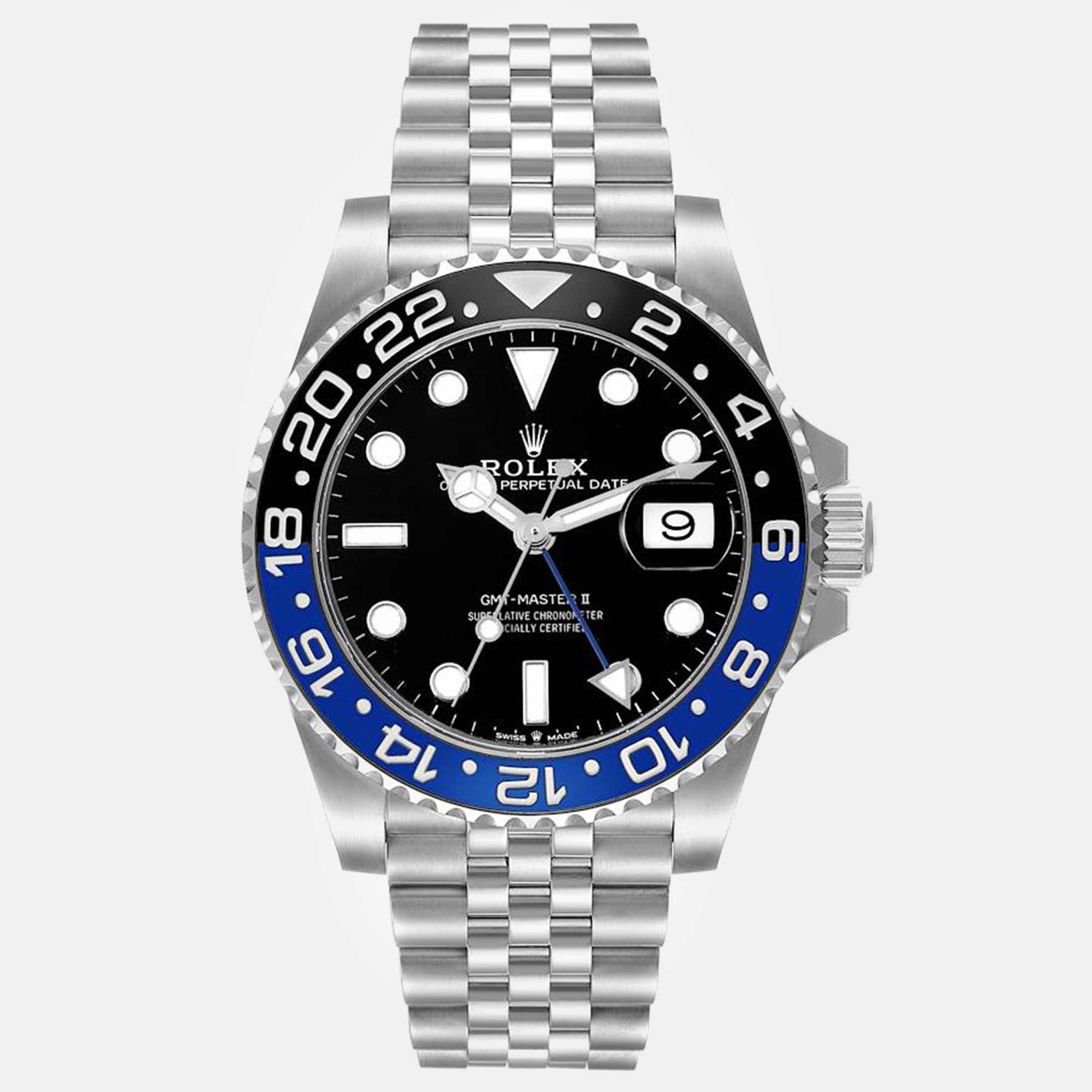 

Rolex GMT Master II Batgirl Black Blue Bezel Steel Men's Watch