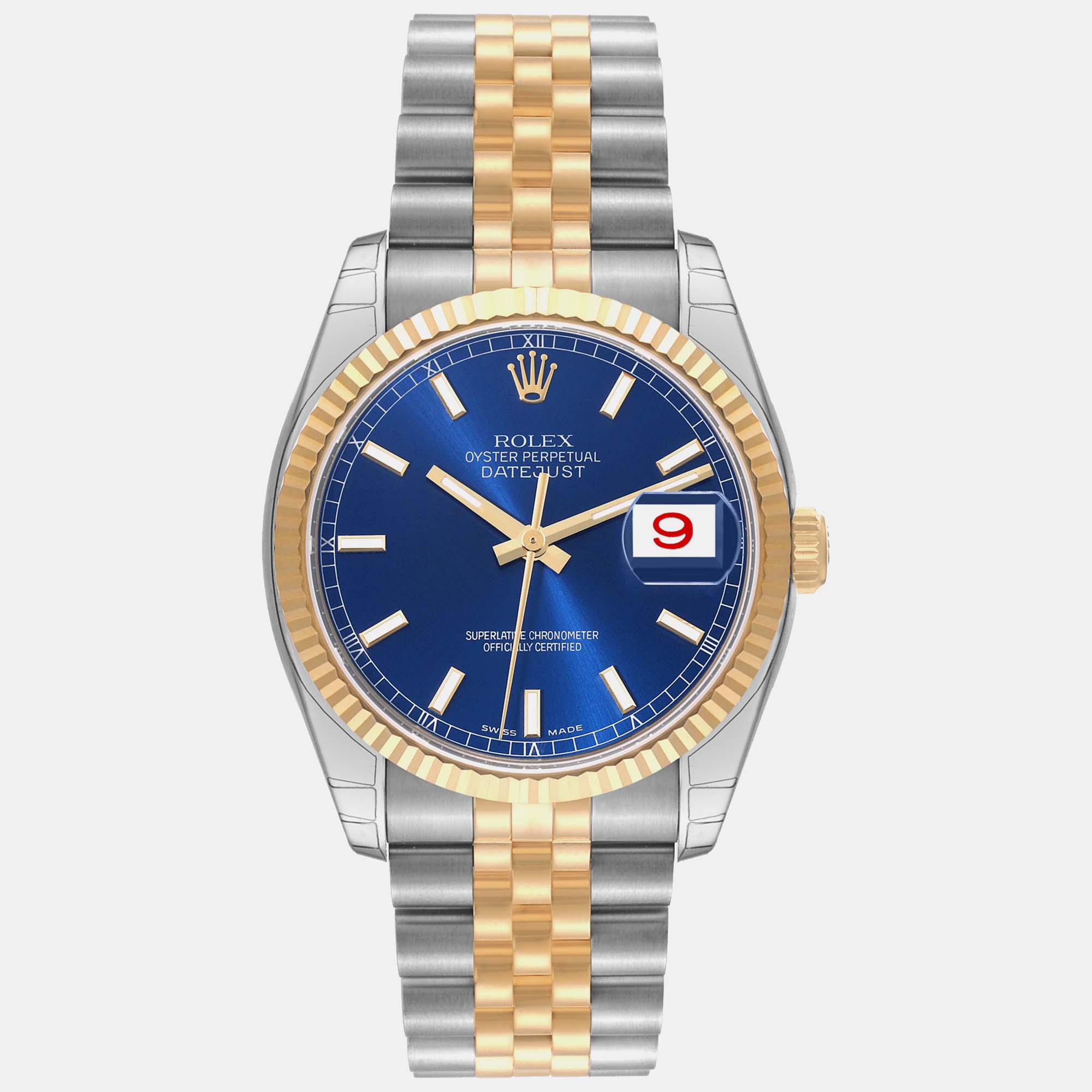 

Rolex Datejust Steel Yellow Gold Blue Dial Men's Watch