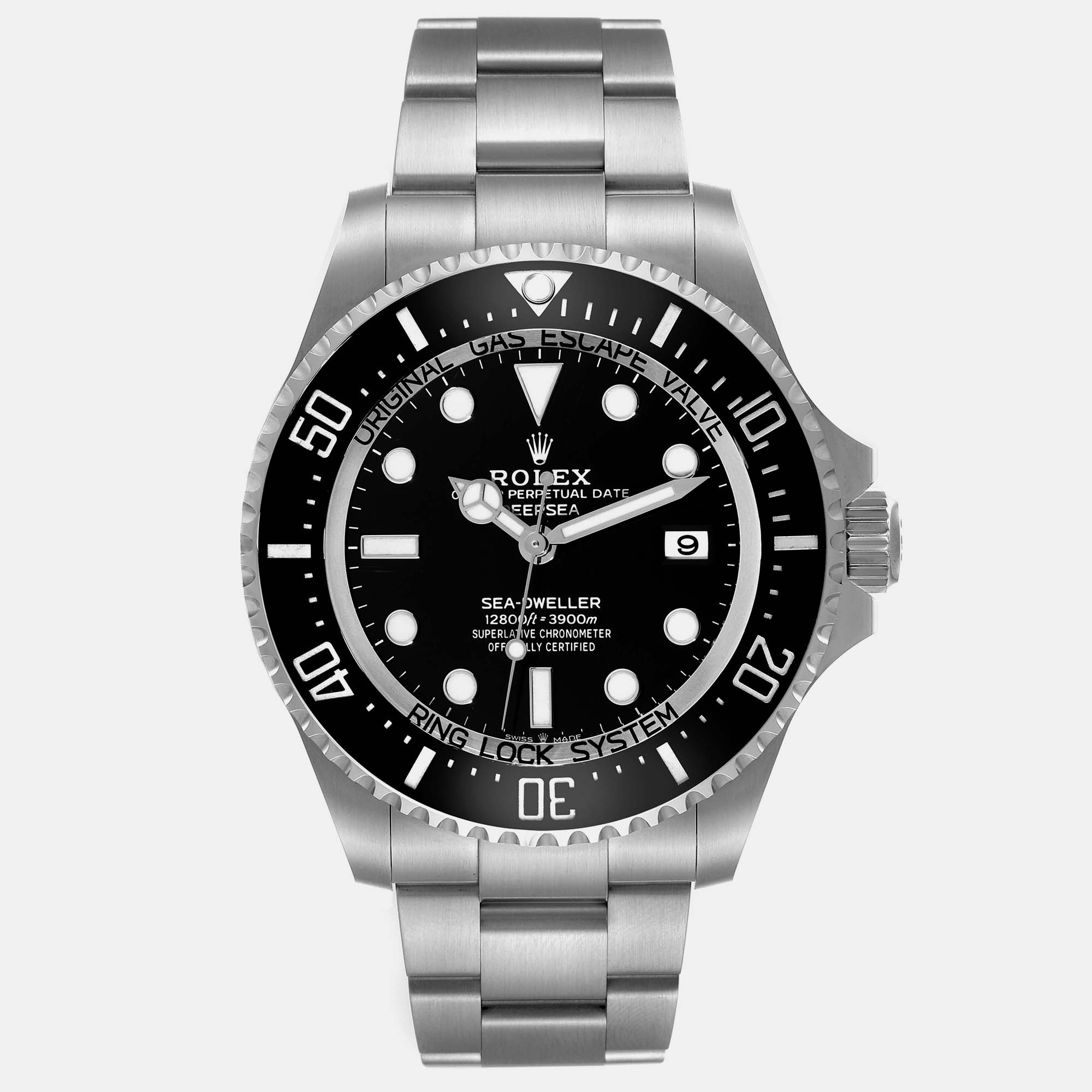 Pre-owned Rolex Seadweller Deepsea Black Dial Steel Men's Watch 44 Mm