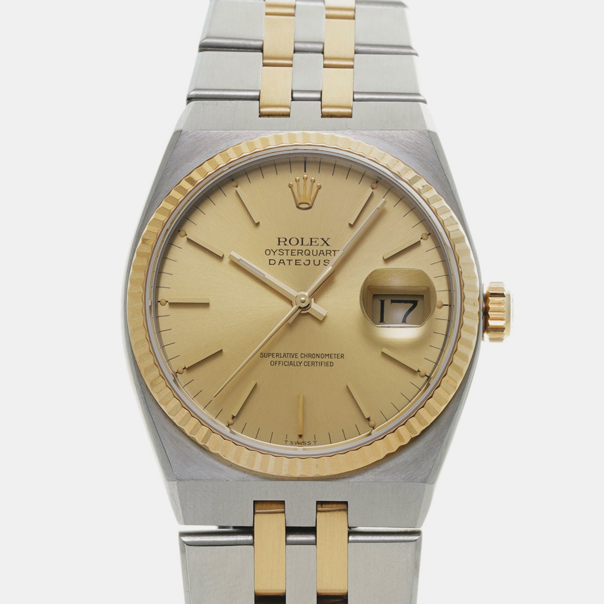 

Rolex Champagne 18K Yellow Gold and Stainless Steel Datejust 17013 Men's Watch