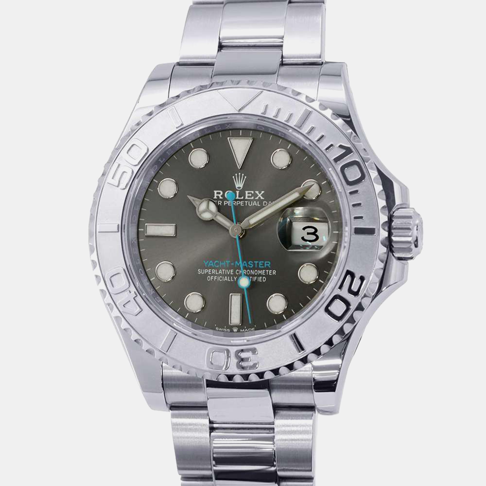 

Rolex Grey Stainless Steel Yacht-Master 126622 Automatic Men's Wristwatch 40 mm